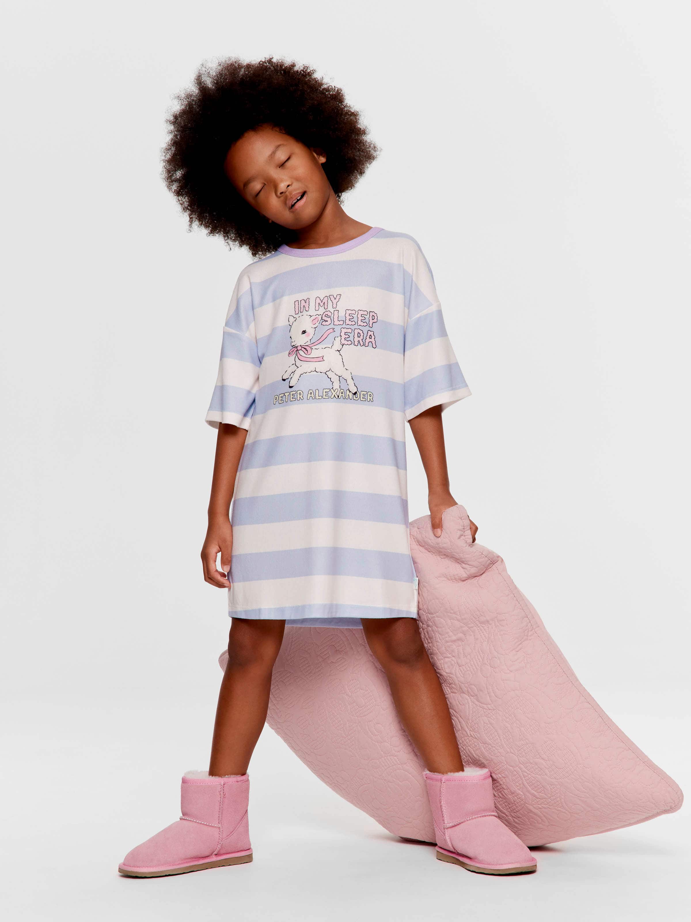 Jnr Girls Plush Lamb Sleep Tee