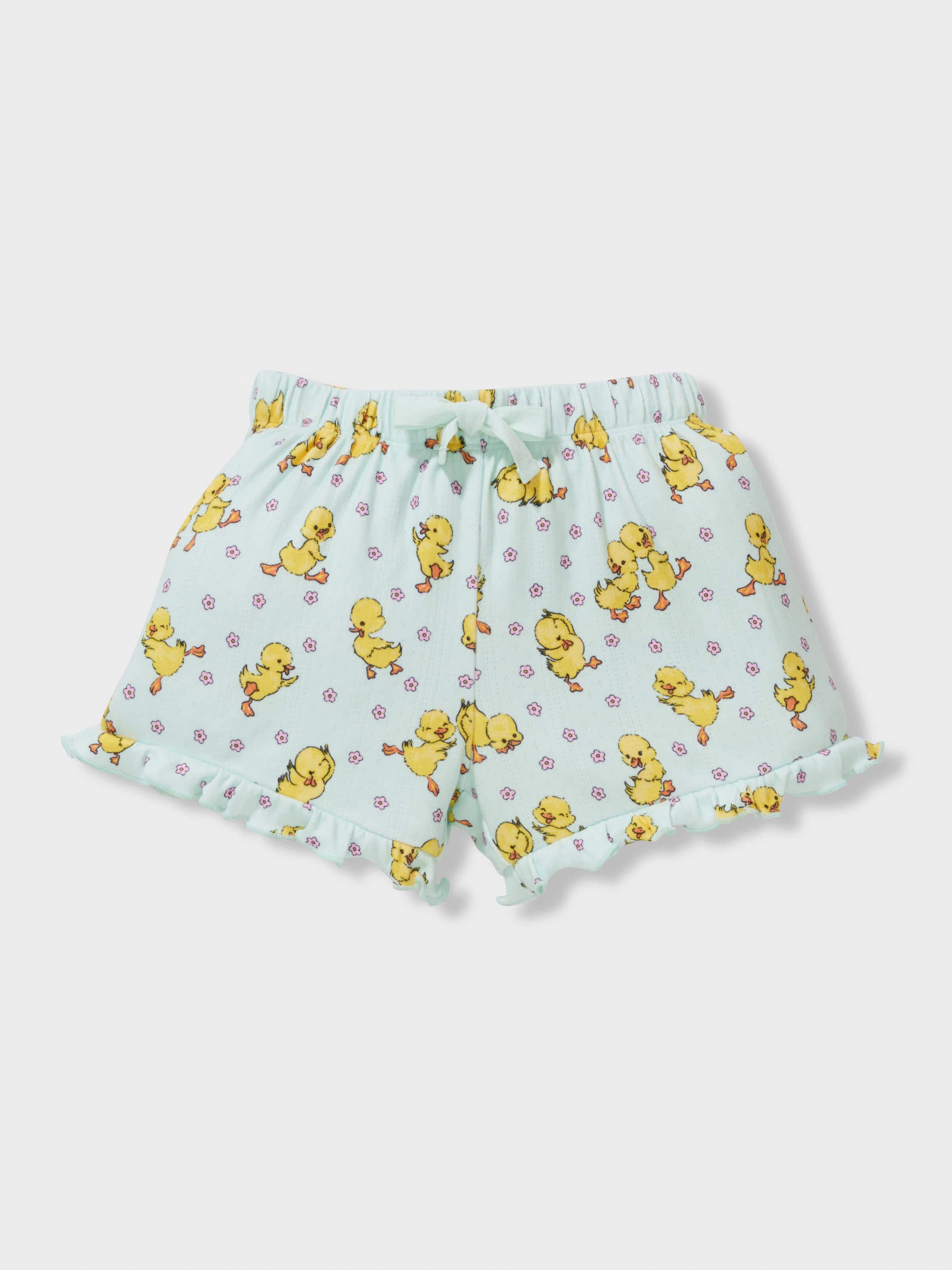 Girls Duck Pointelle Short Pj Set