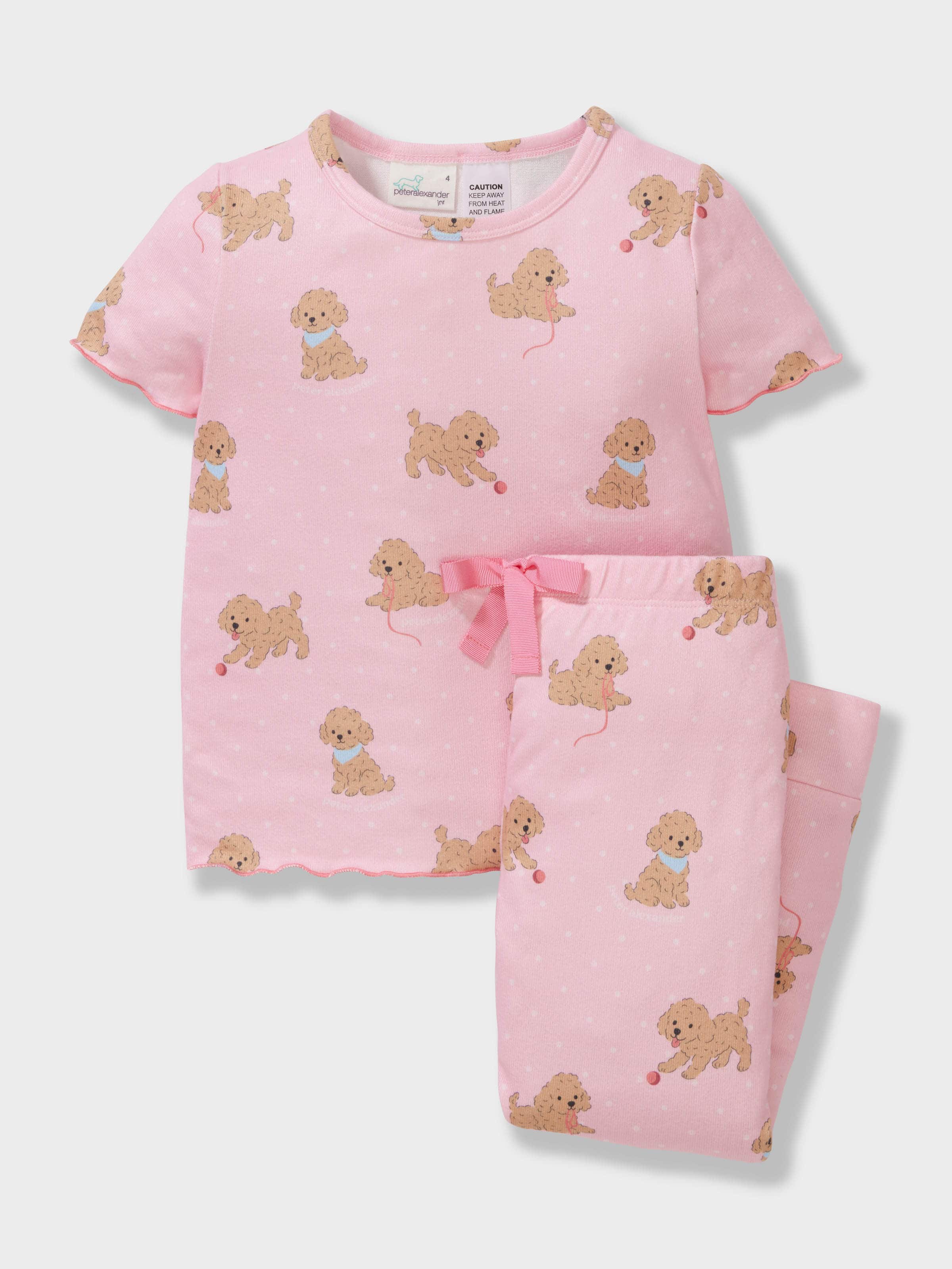 Jnr Girls Puppy Spots Plush Pj Set