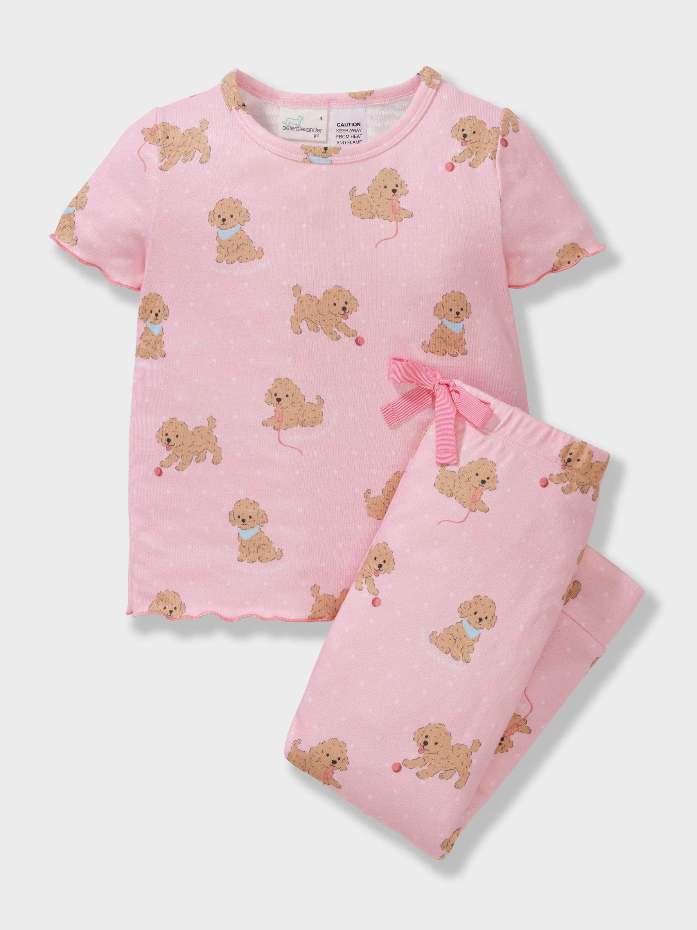 Girls Puppy Spots Plush Pj Set