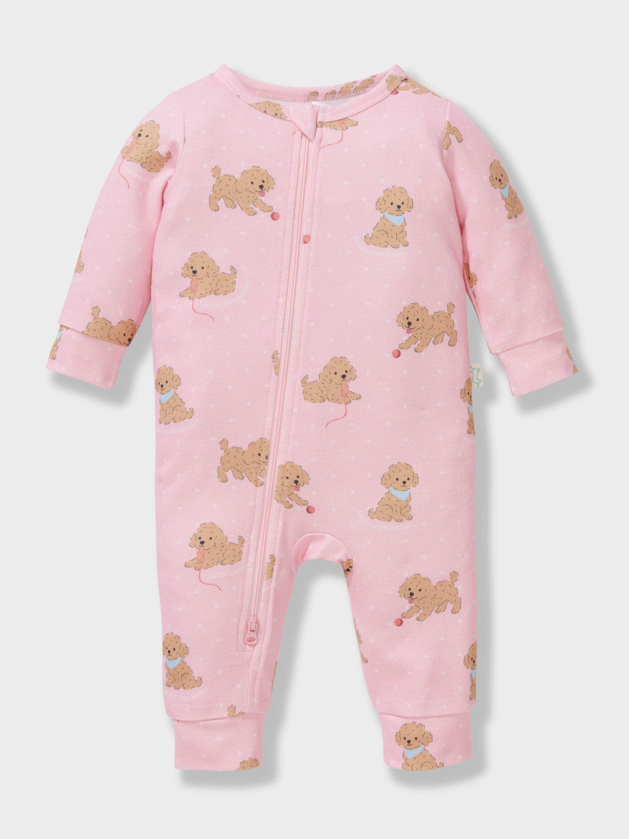 Baby Puppy Spots Plush Jumpsuit