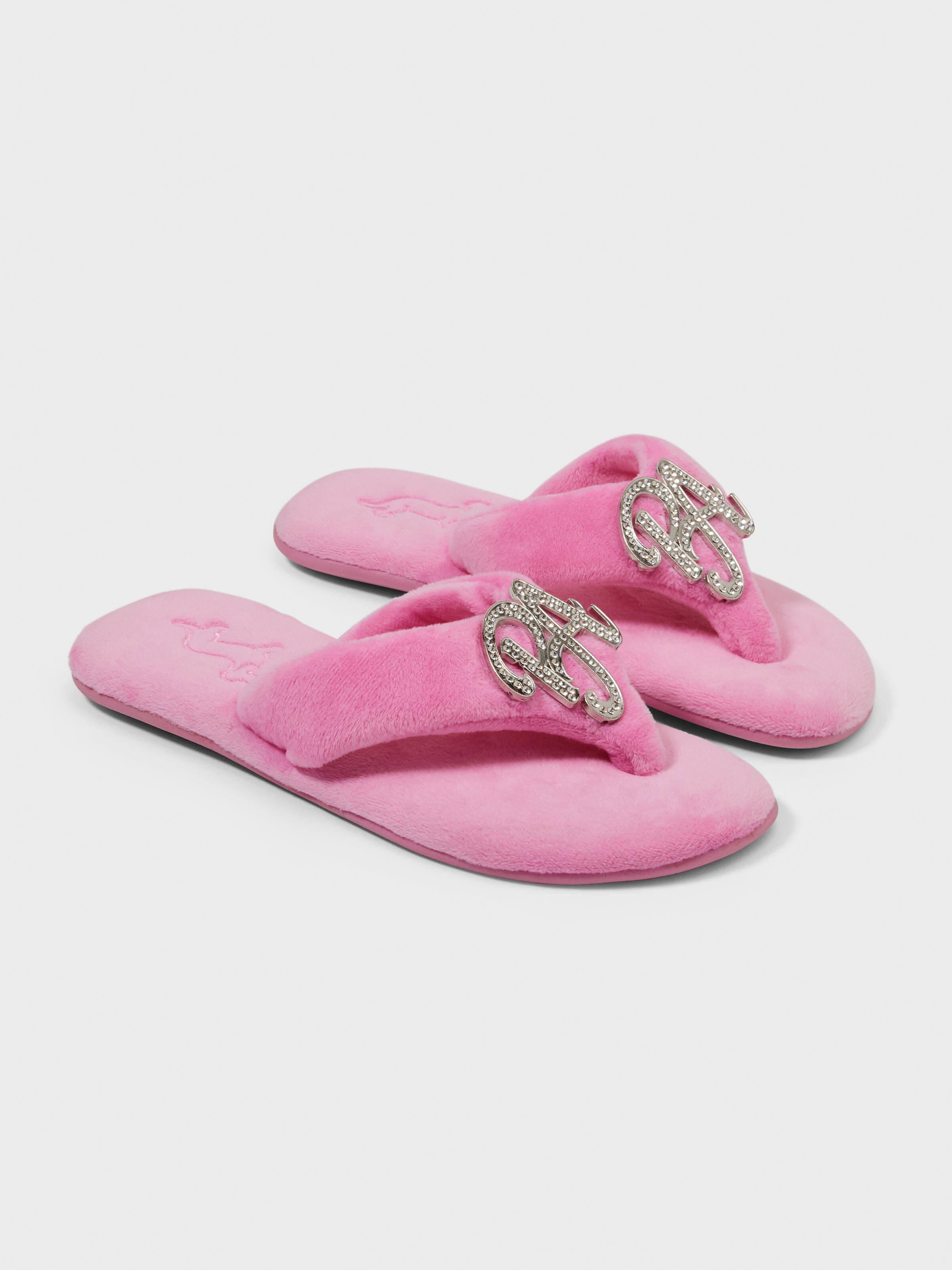 Plush Embellished Flip Flop