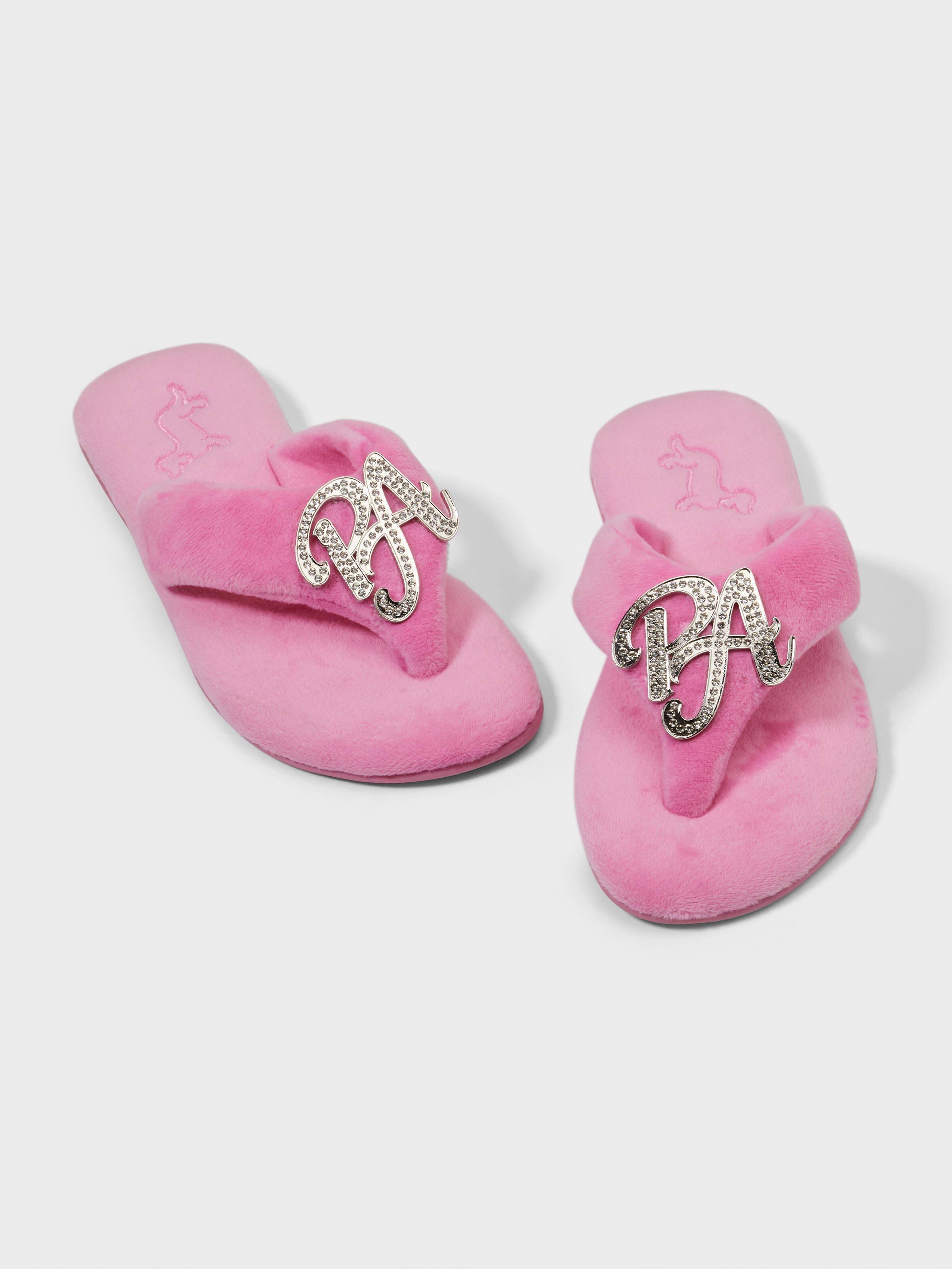 Plush Embellished Flip Flop