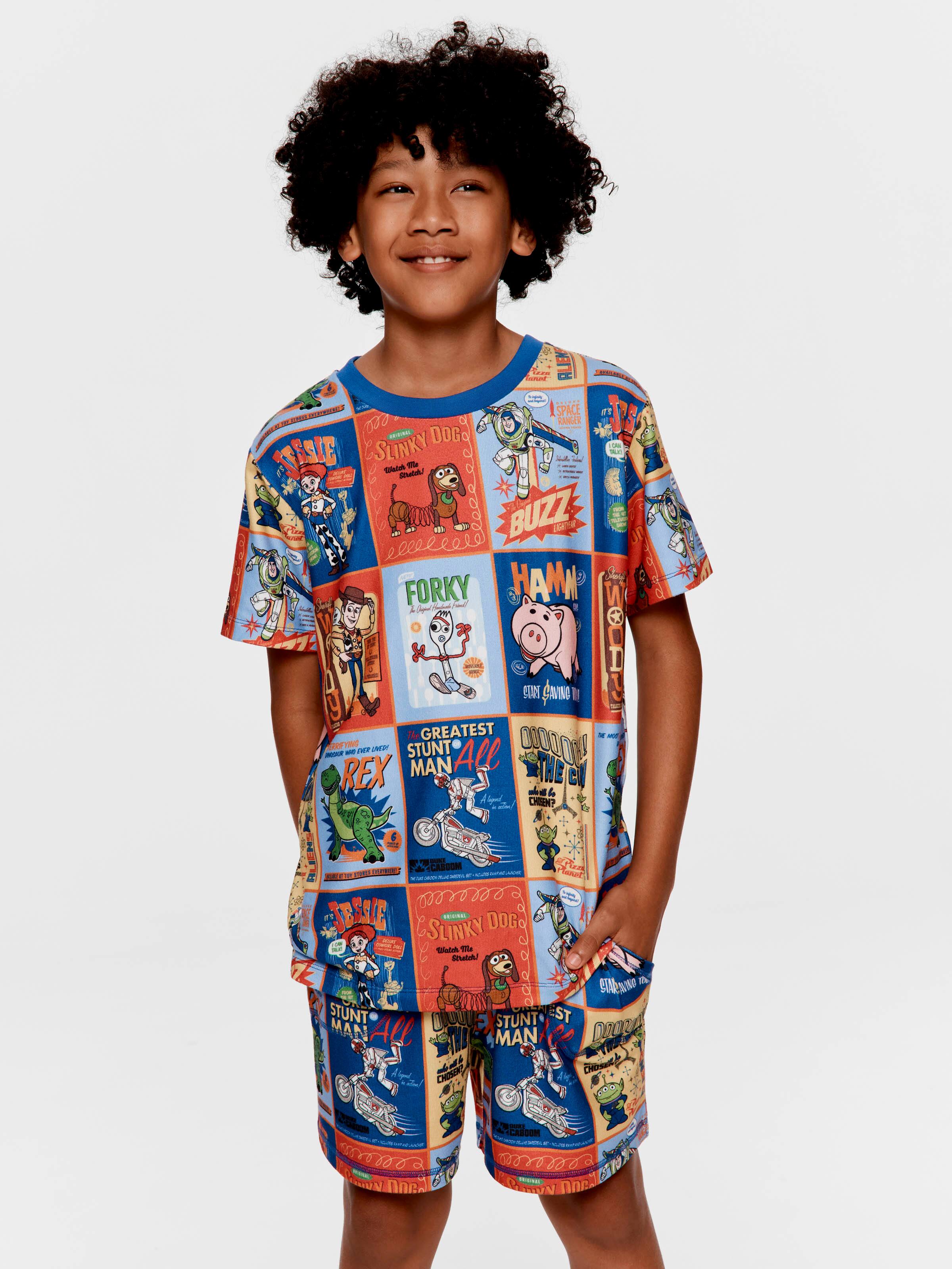 Boys Toy Story Plush Short Pj Set