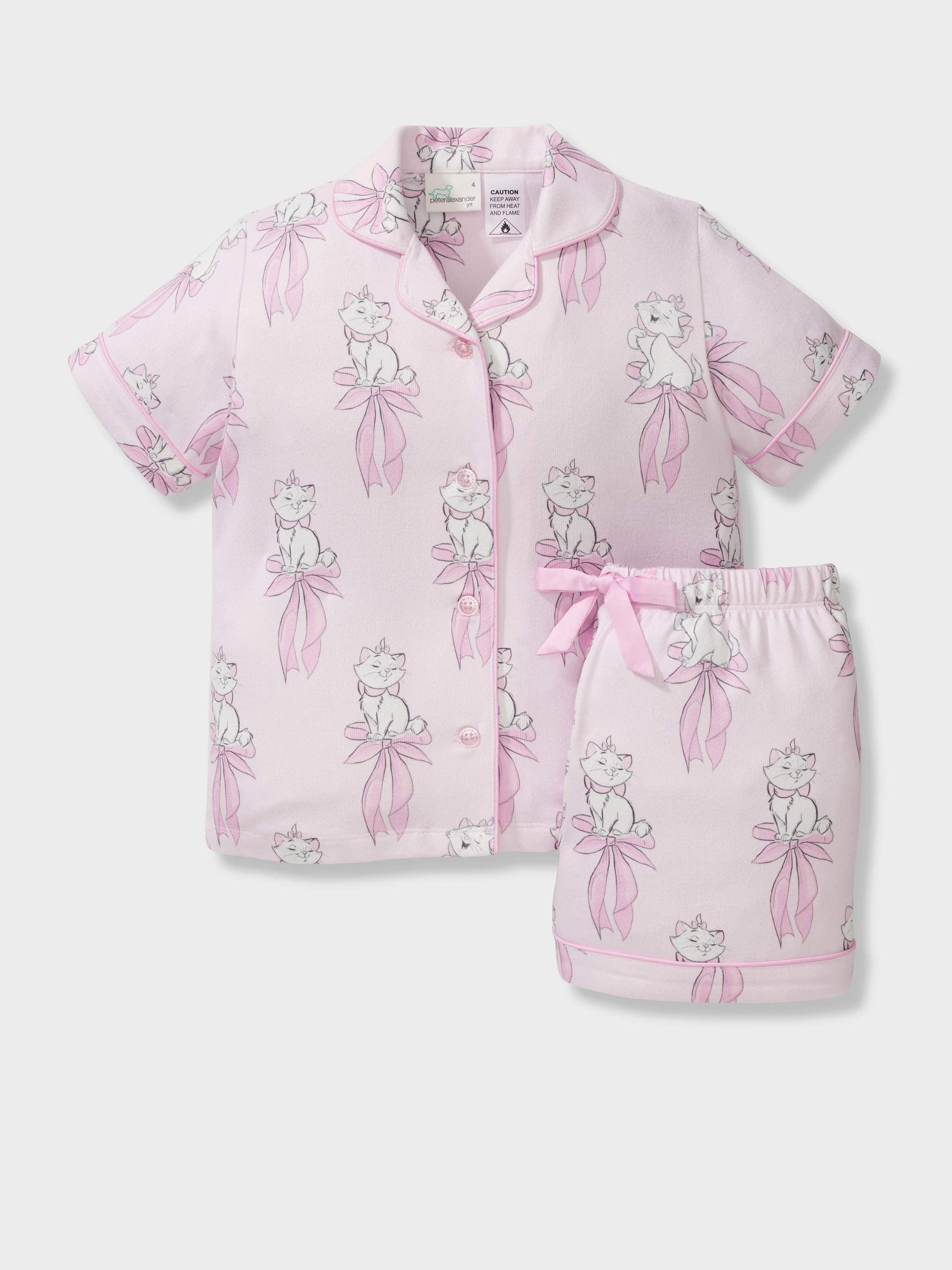 Jnr Girls Disney Aristocats Short Plush Classic Pj Set