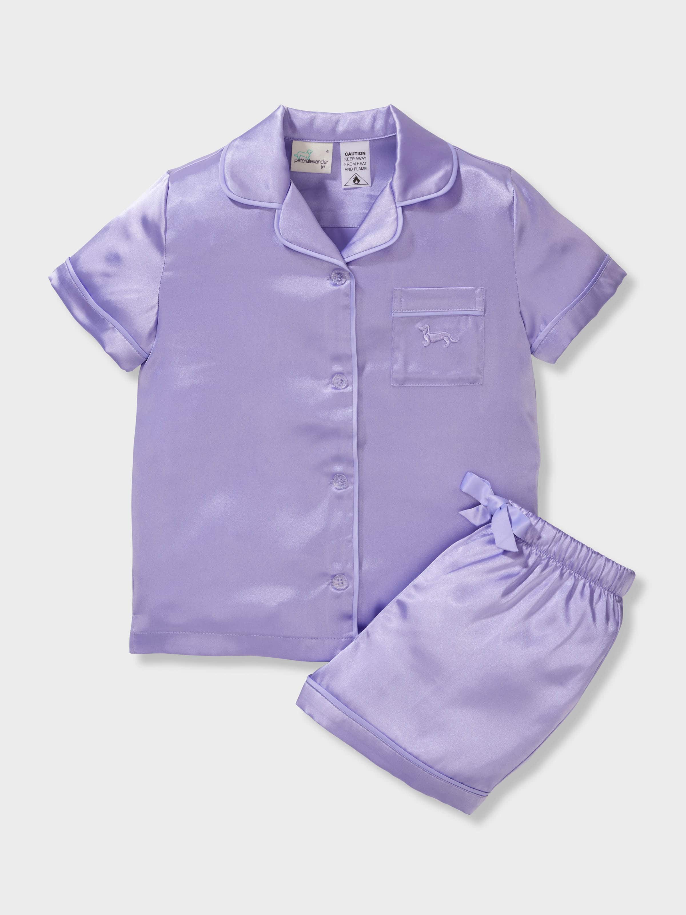Girls Iris Satin Short Classic Pj Set
