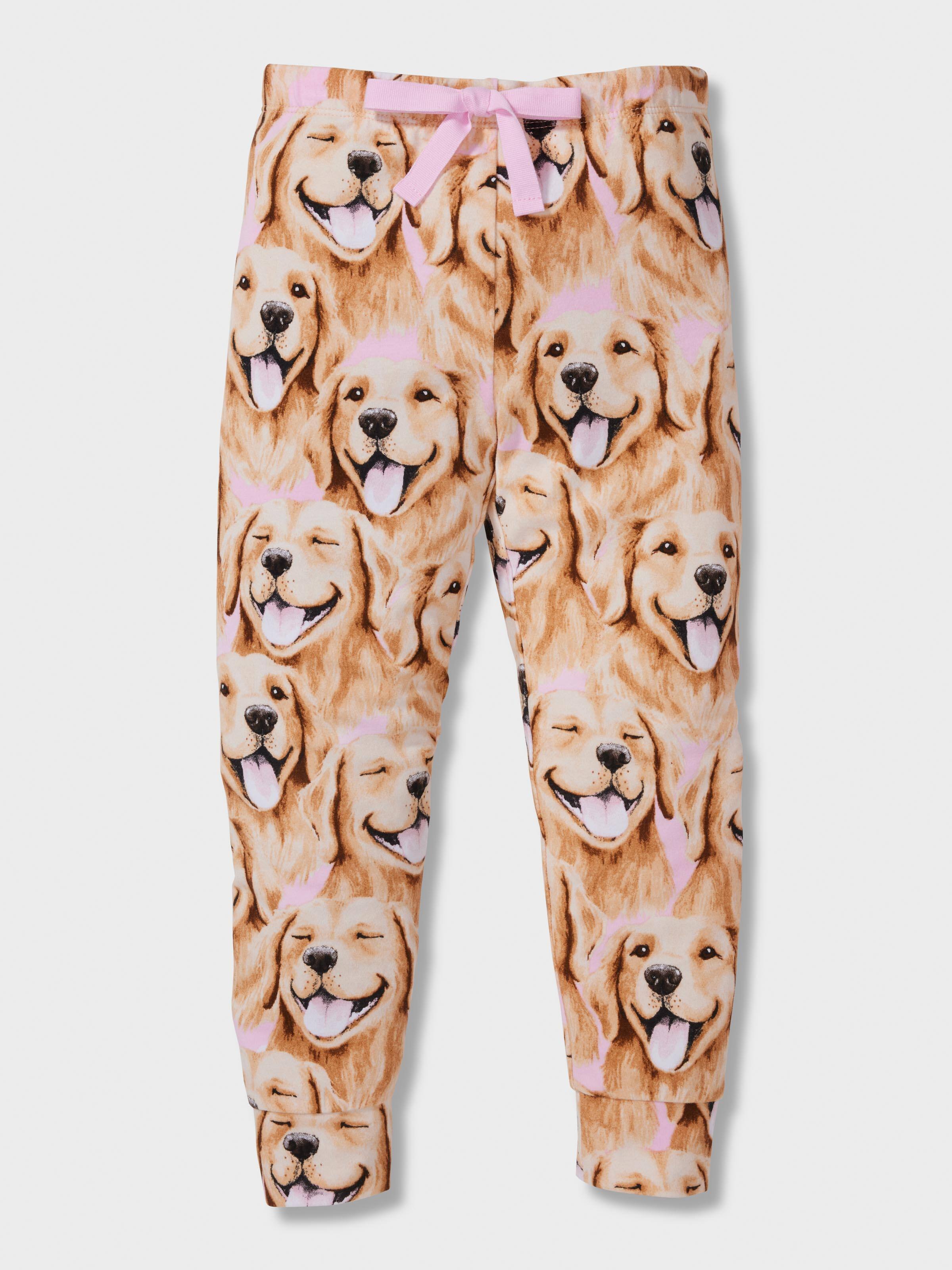 Girls Golden Retriever Long Pj Set