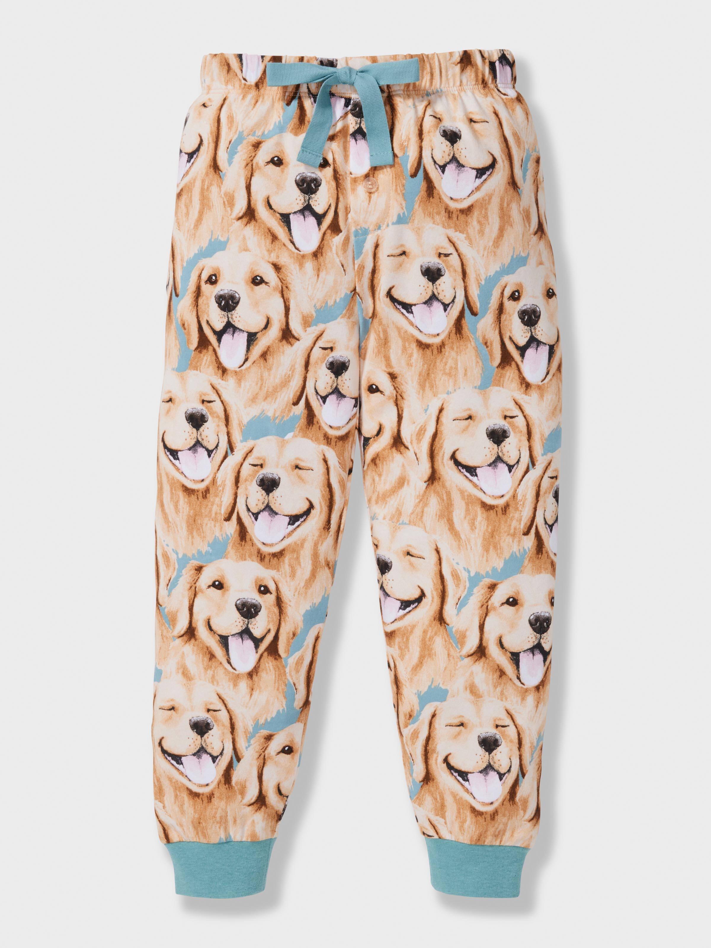 Jnr Boys Golden Retriever Long Pj Set
