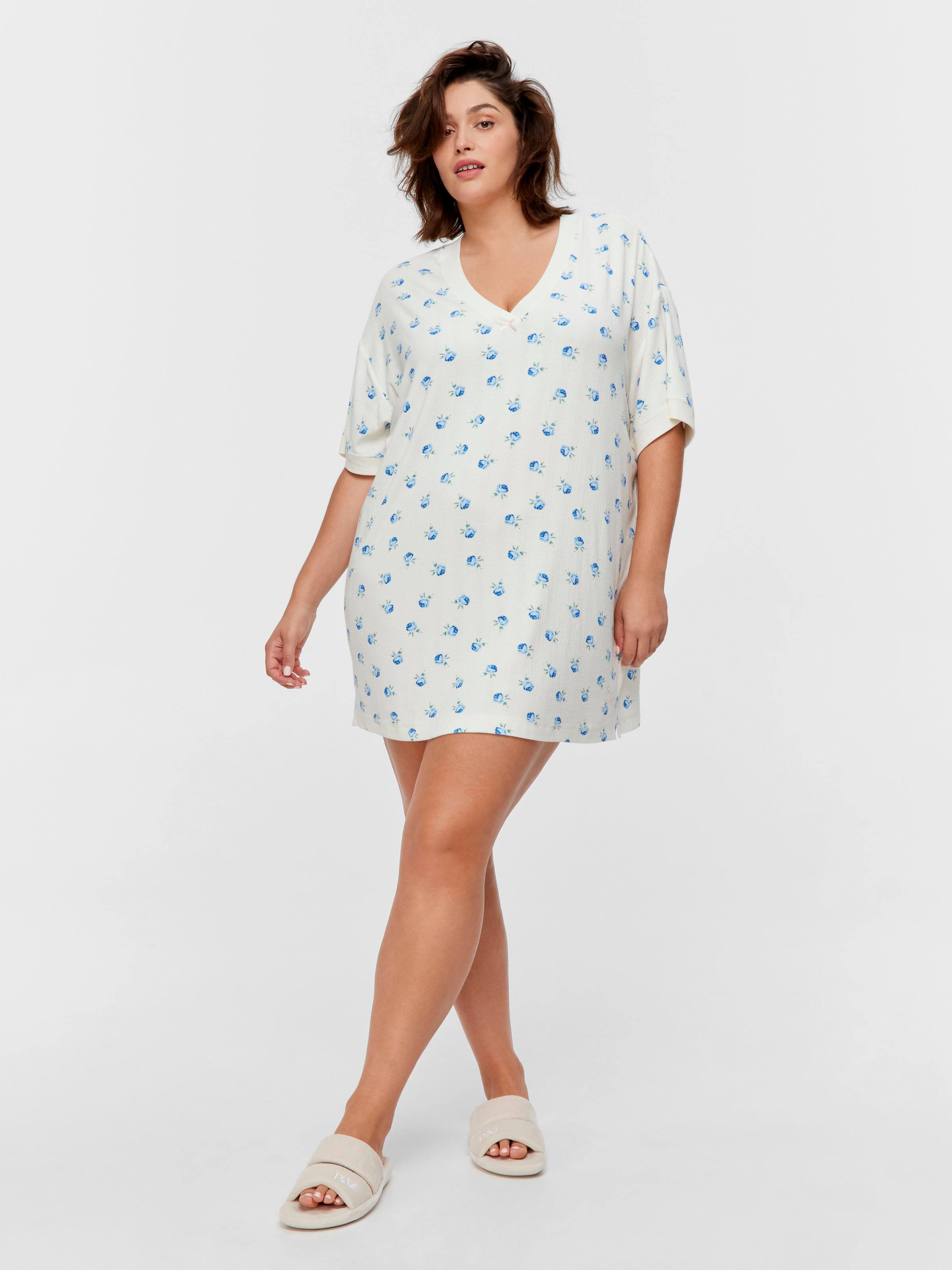 P.A. Plus Ditsy Floral Pointelle Nightdress