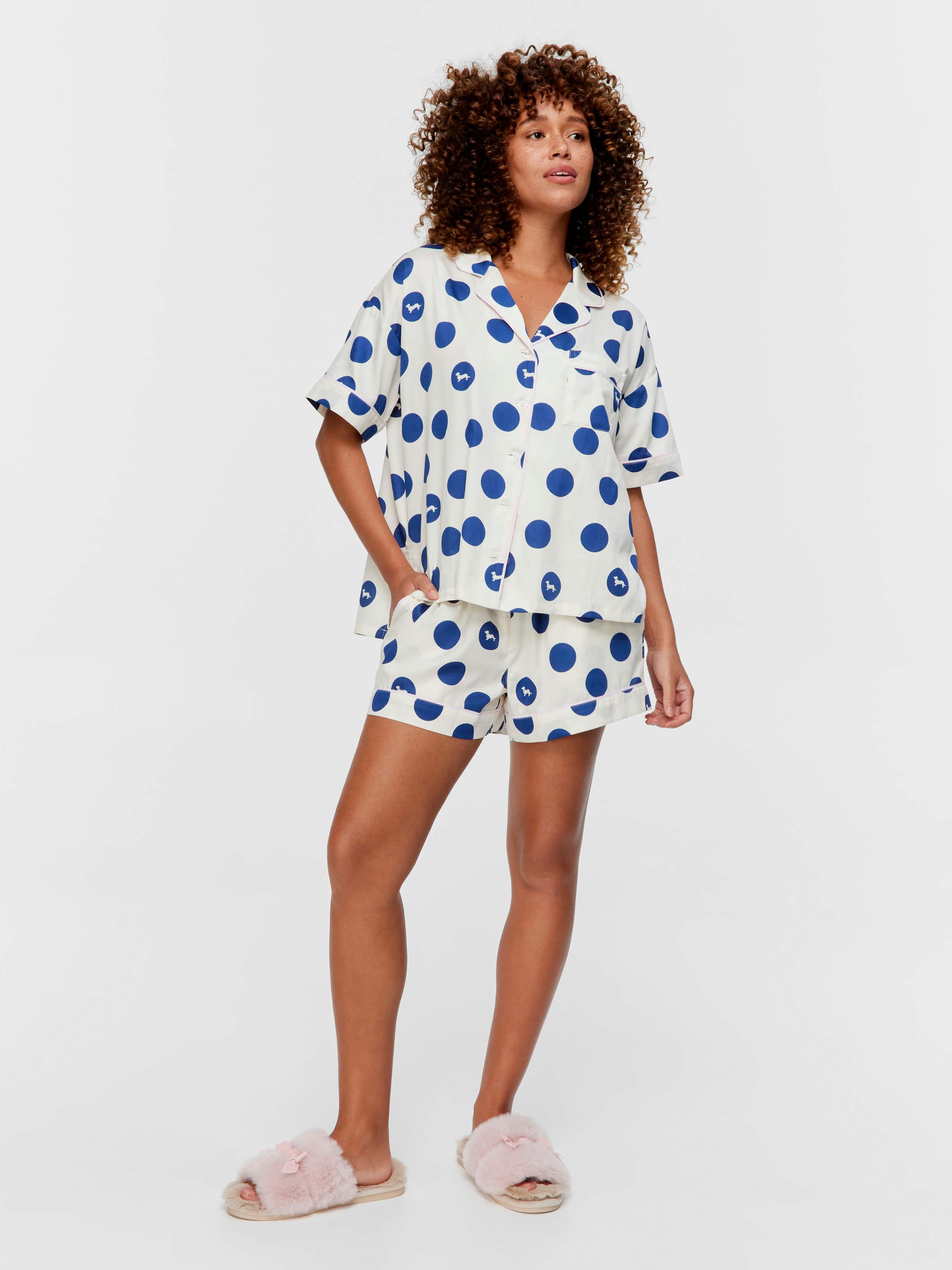 Navy Spot Pj Set