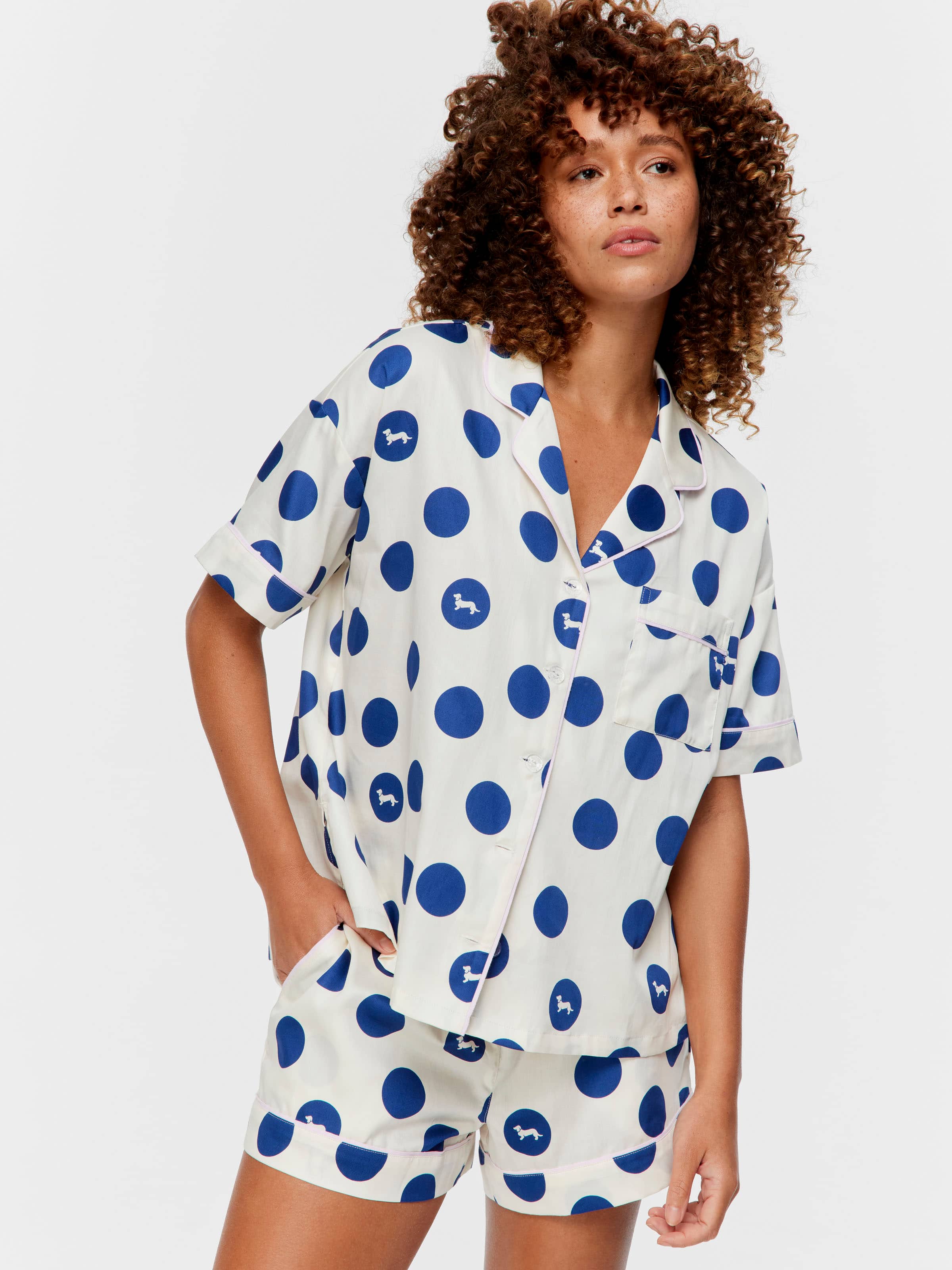 Navy Spot Pj Set