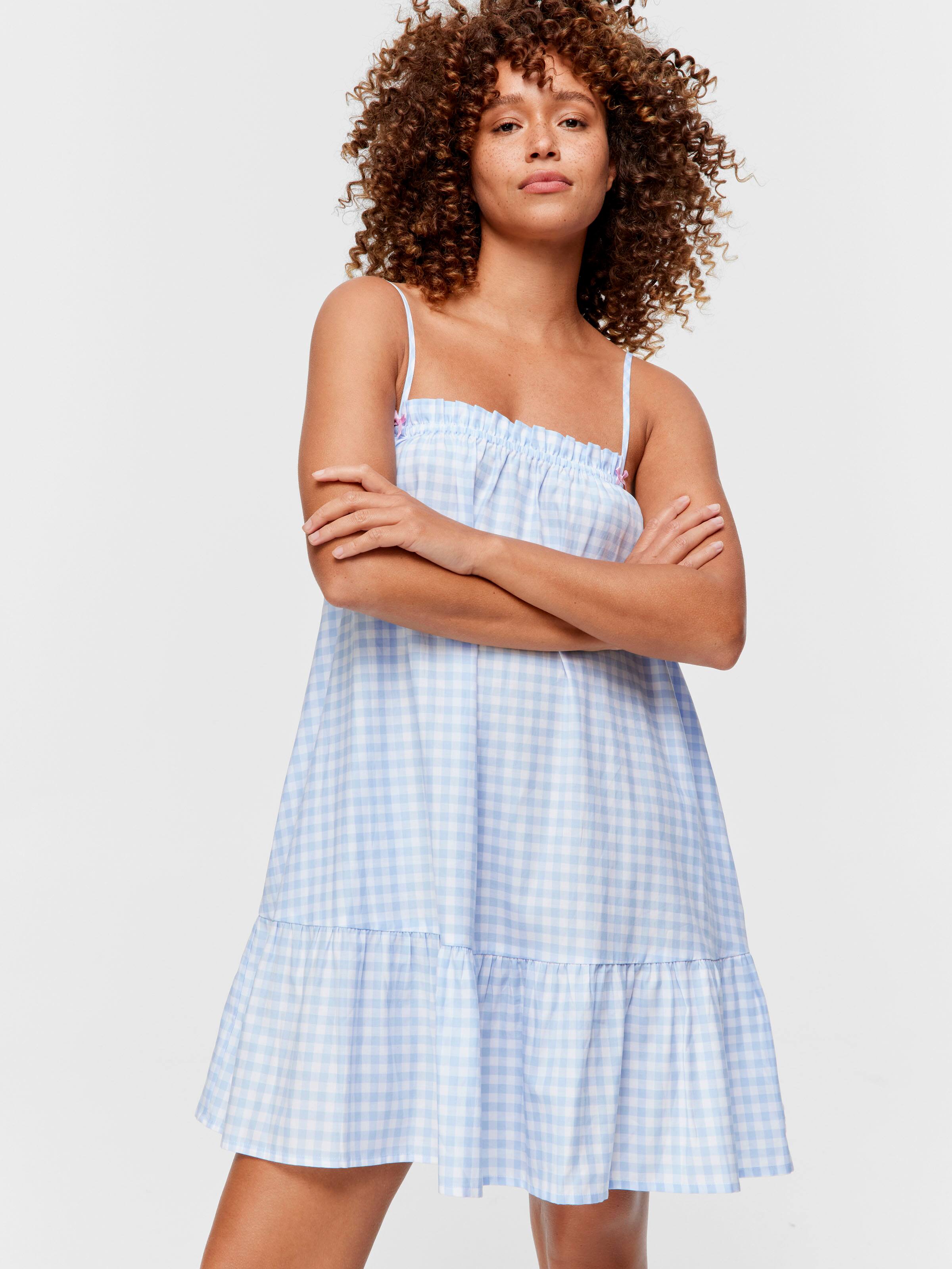 Frill Gingham Nightdress