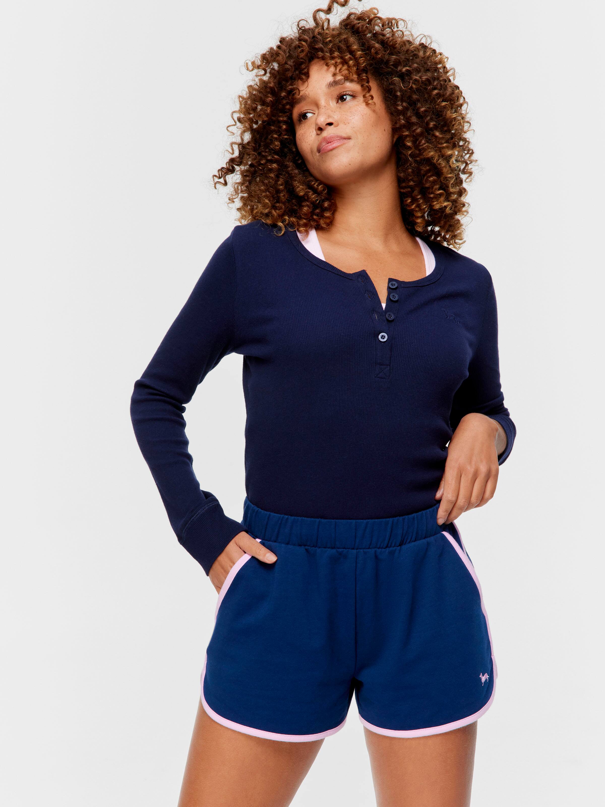 Navy Contrast Mid Short