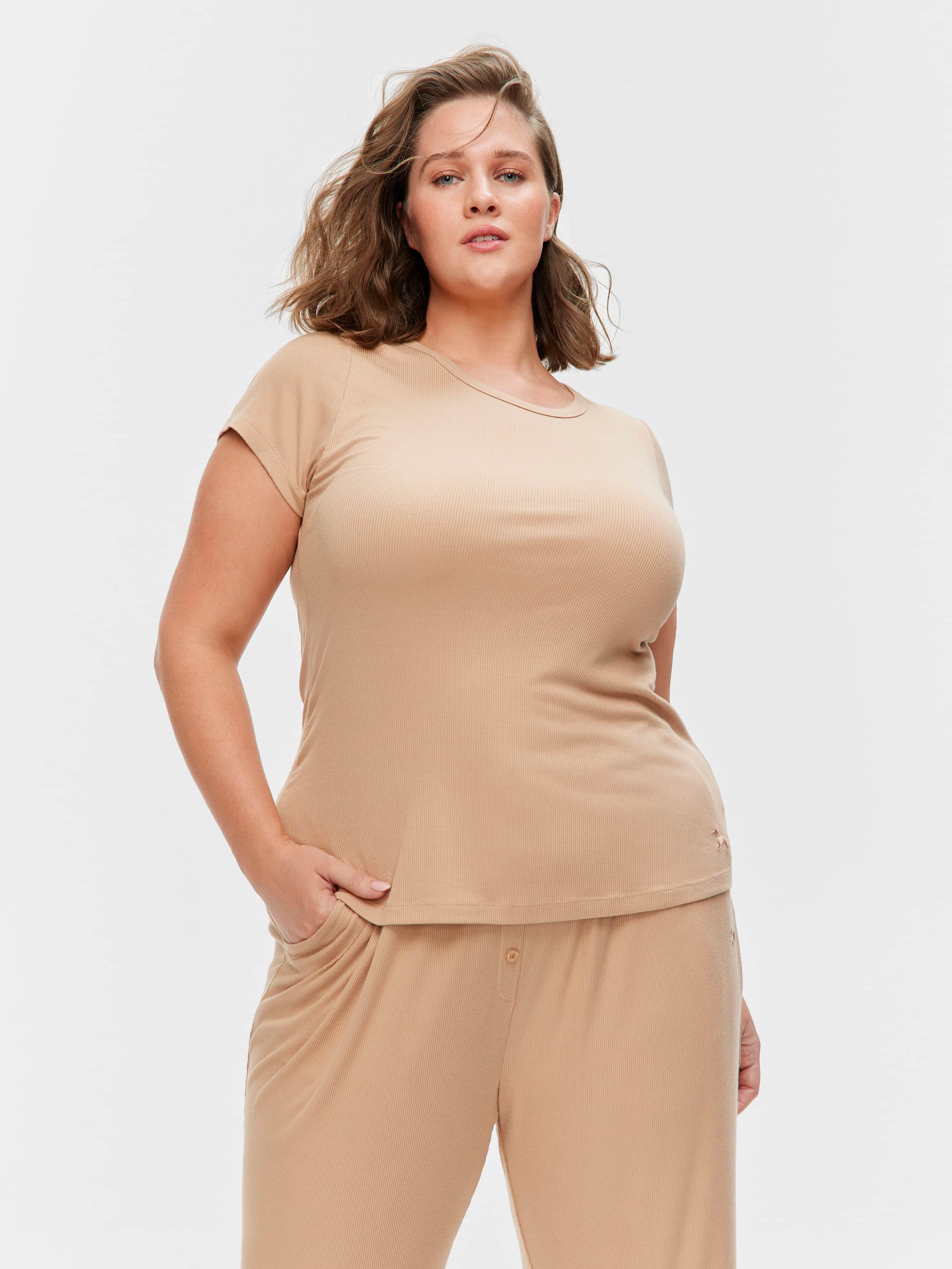 P.A. Plus Caramel Rib Top