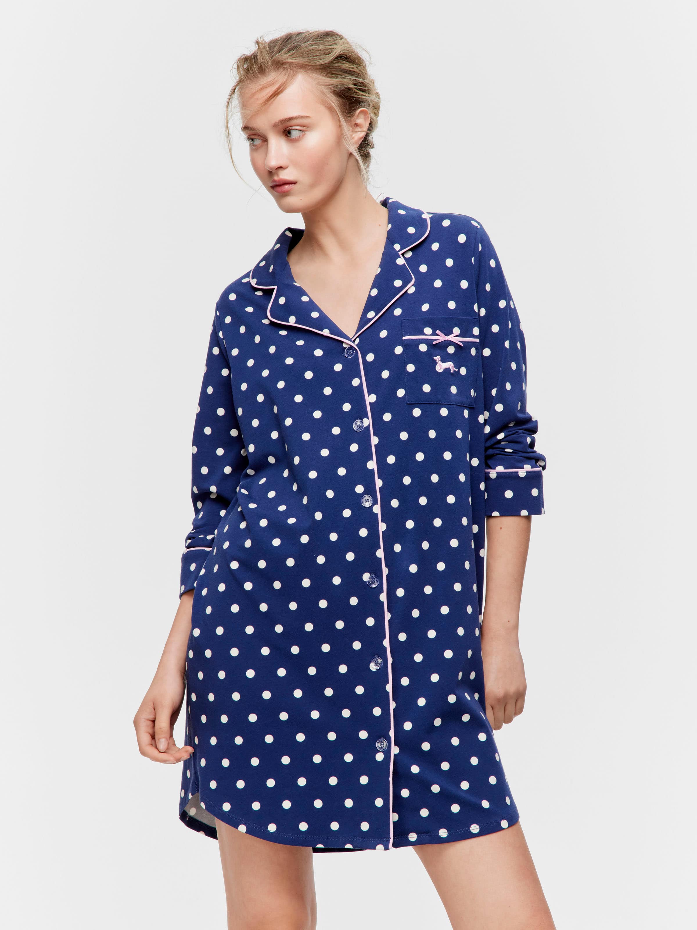 Spots Navy Nightshirt