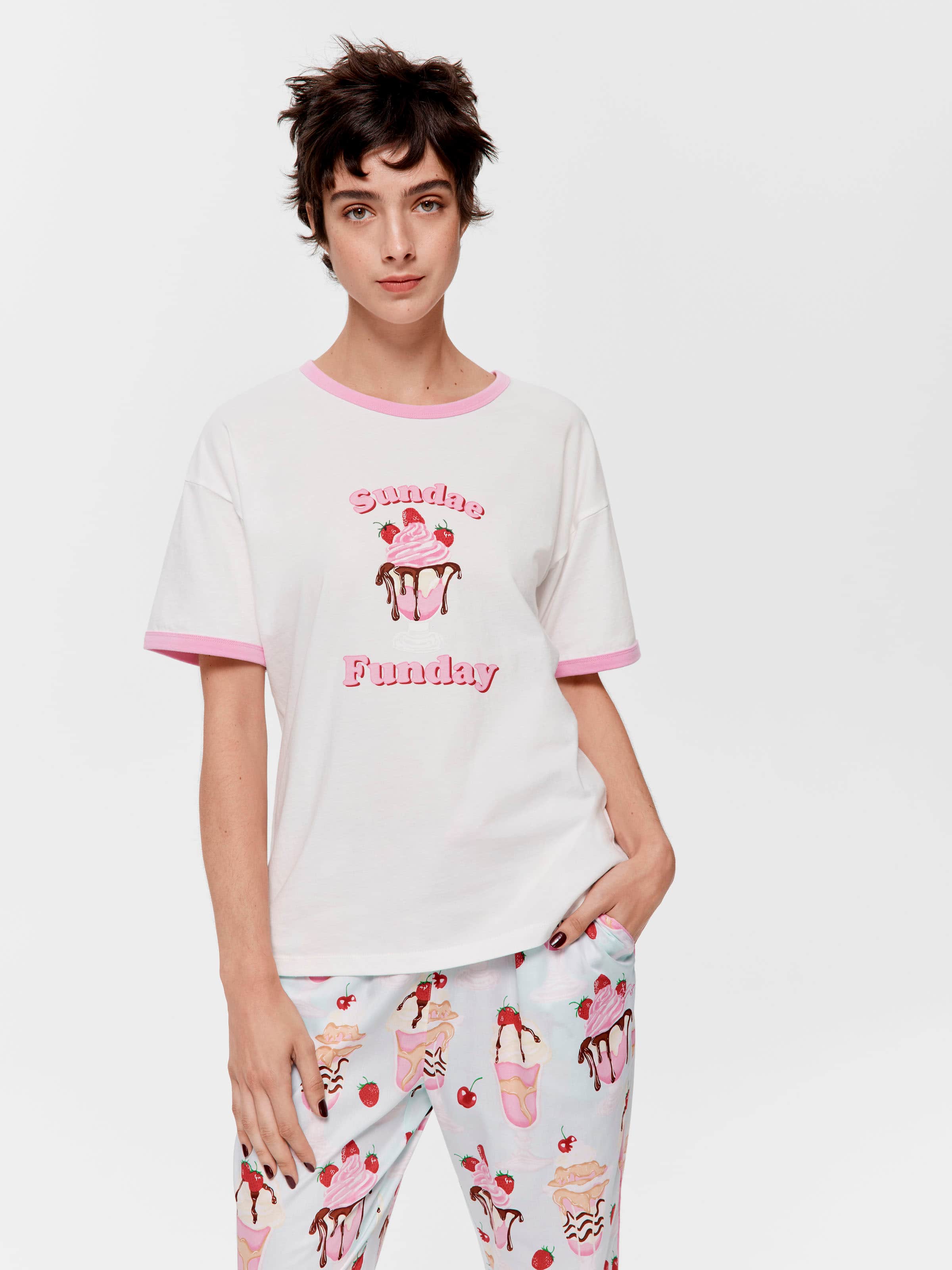 Ice Cream Sundae 100% Cotton Oversized Tshirt