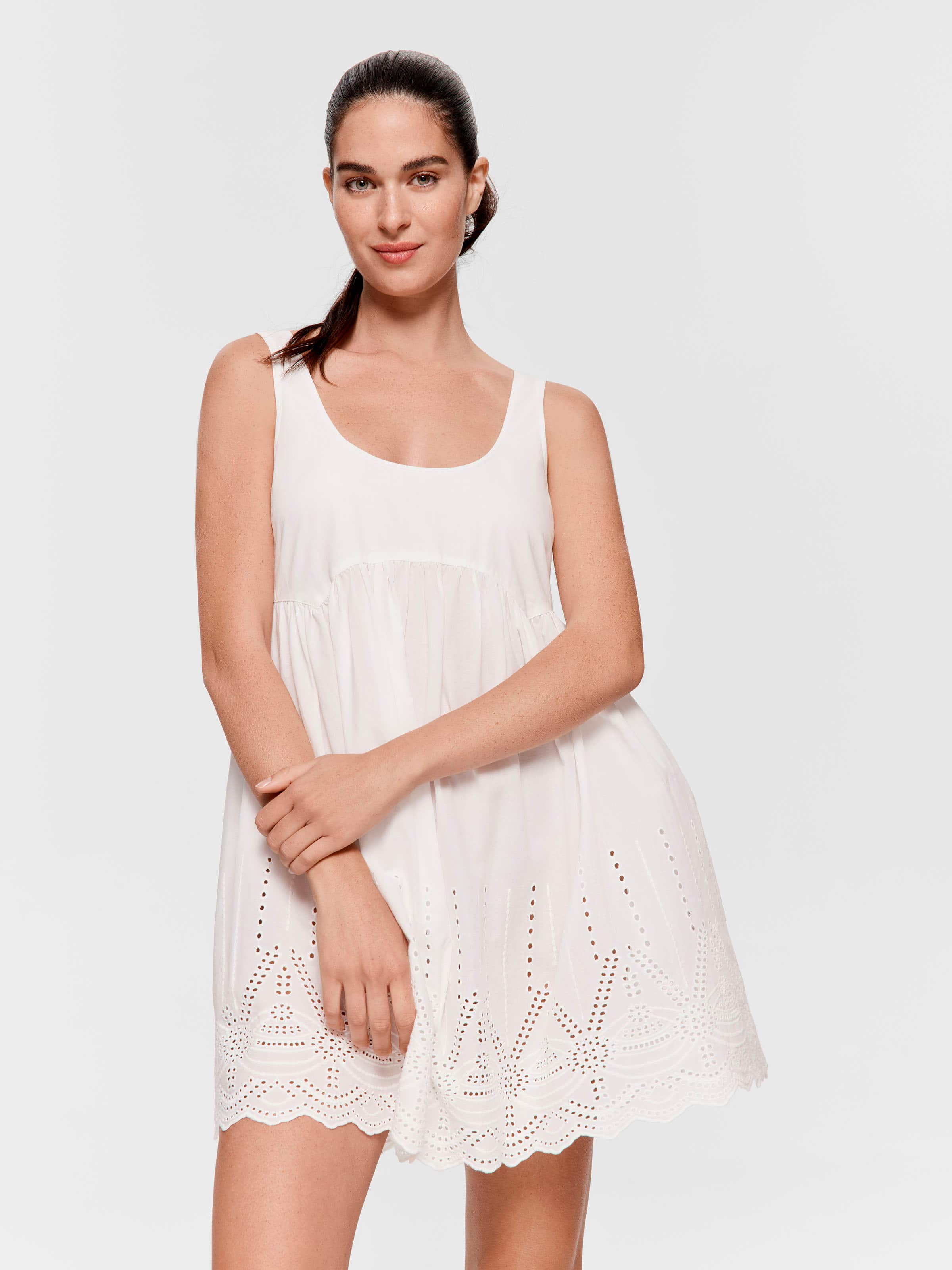 White Broderie Cotton Nightdress
