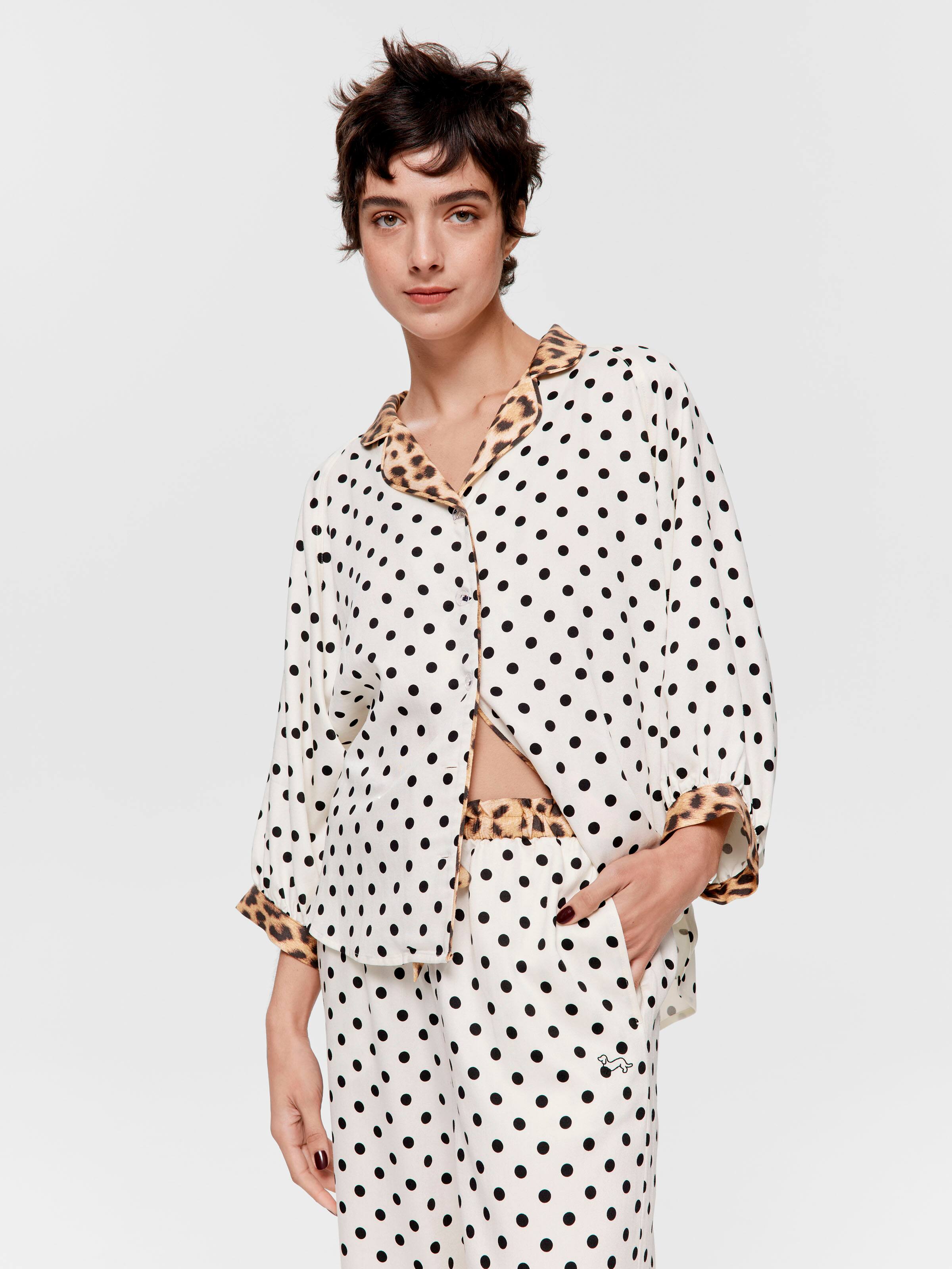 Leopard Spot Fashion Long Sleeve Shirt