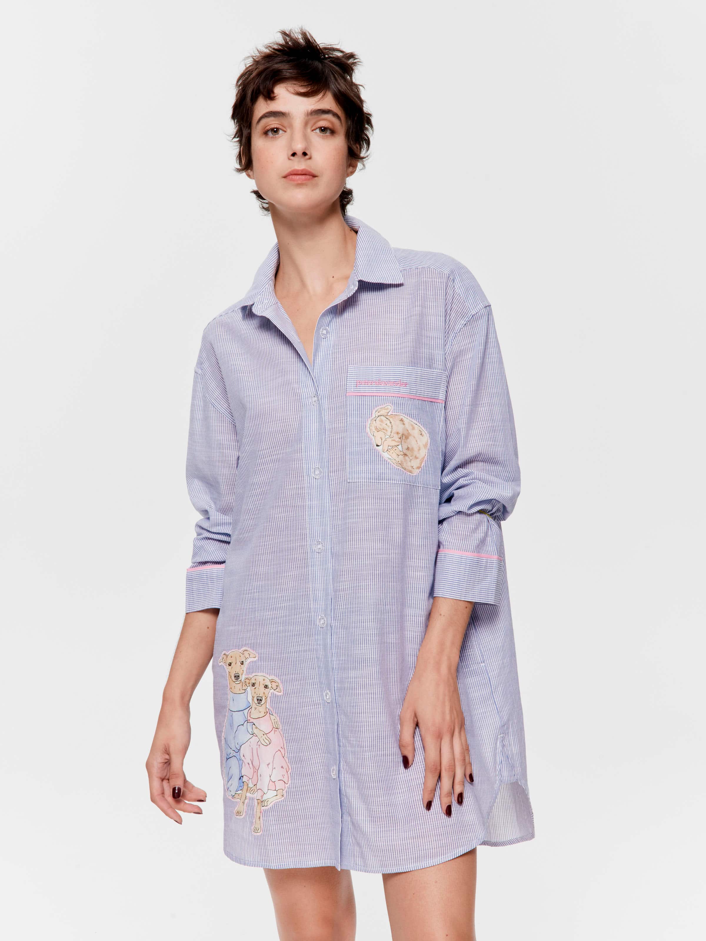 Dog Striped Nightshirt