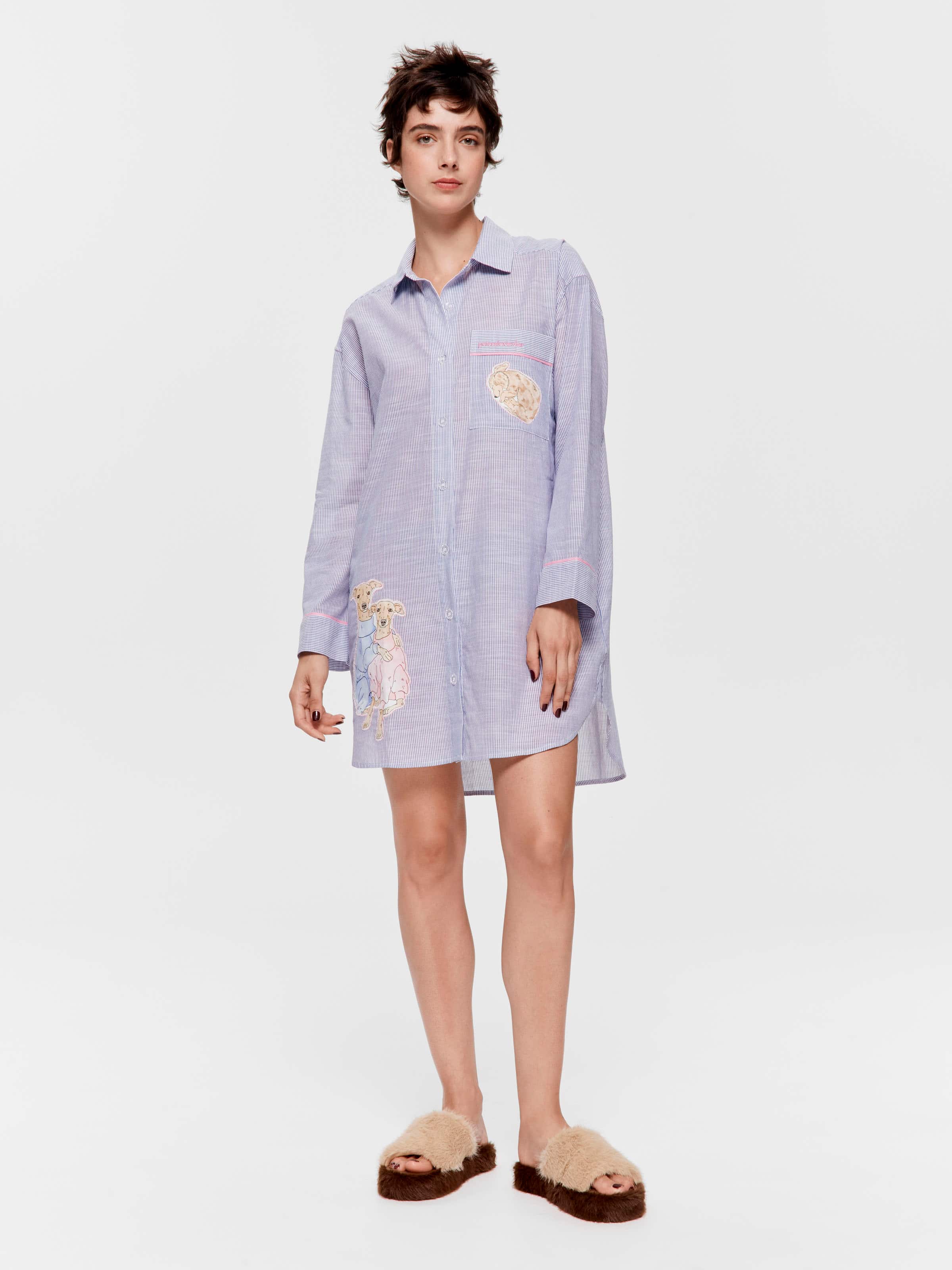 Dog Striped Nightshirt