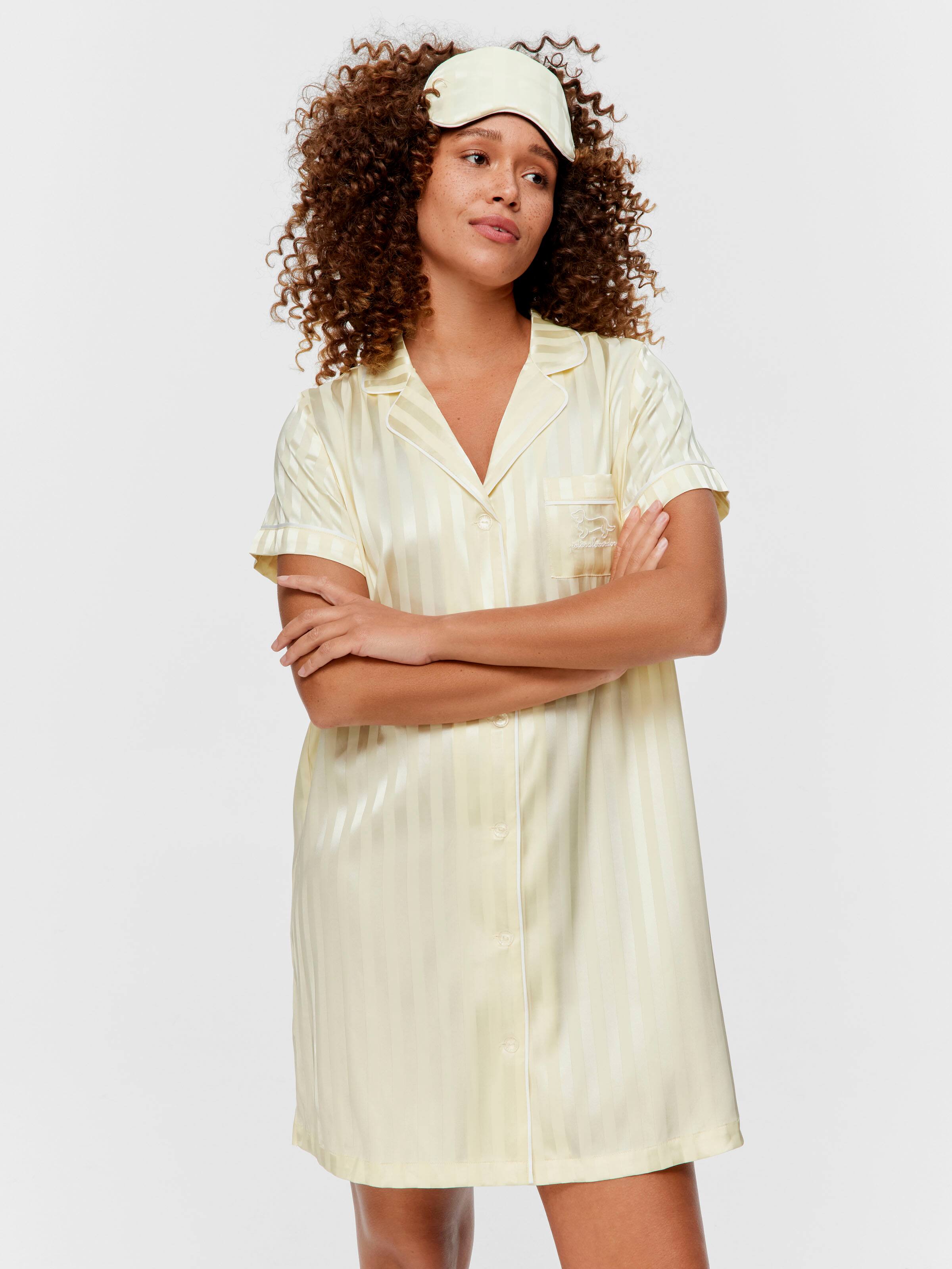 Butter Stripe Satin Nightshirt
