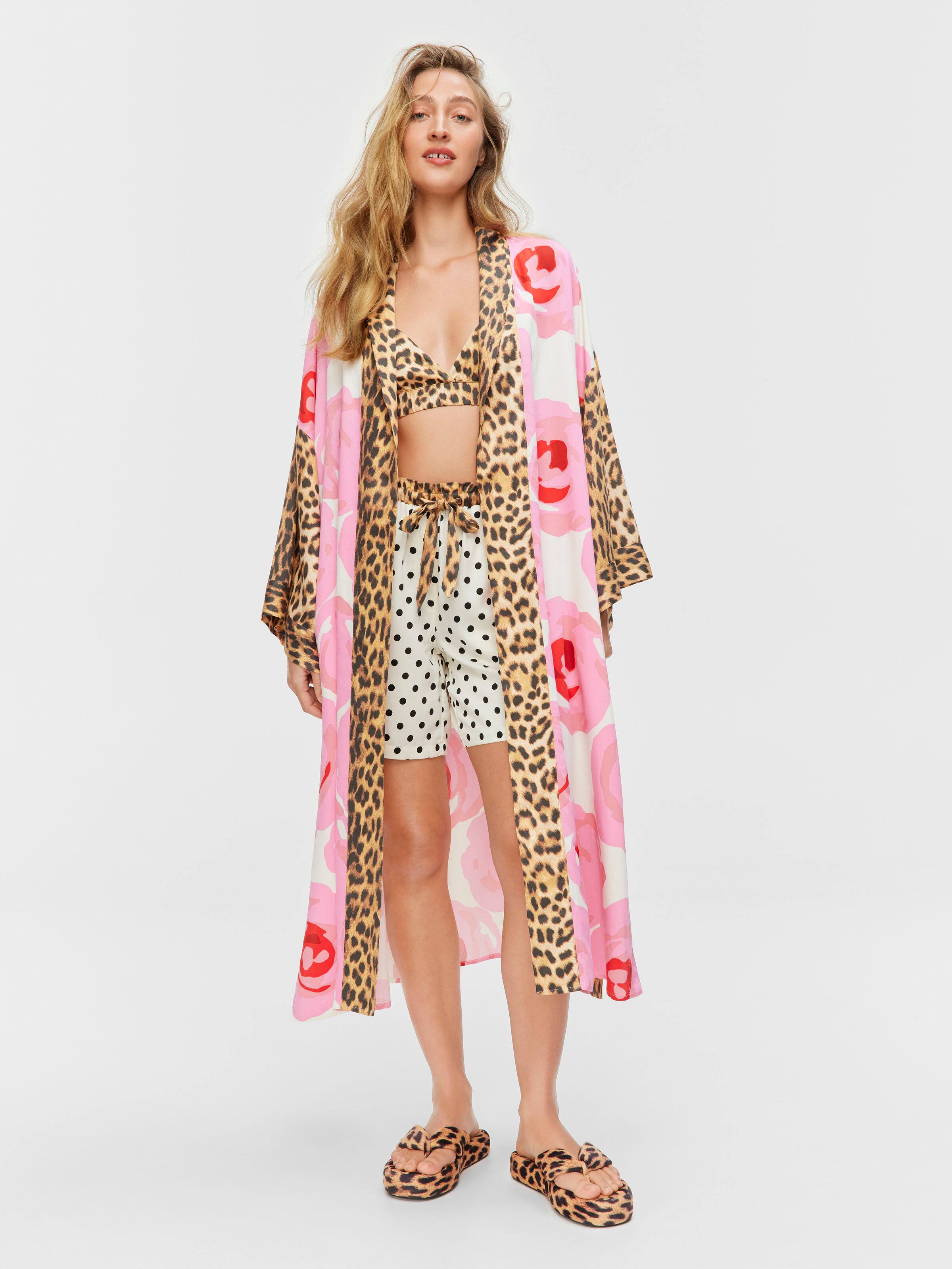 Floral Leopard Long Fashion Gown