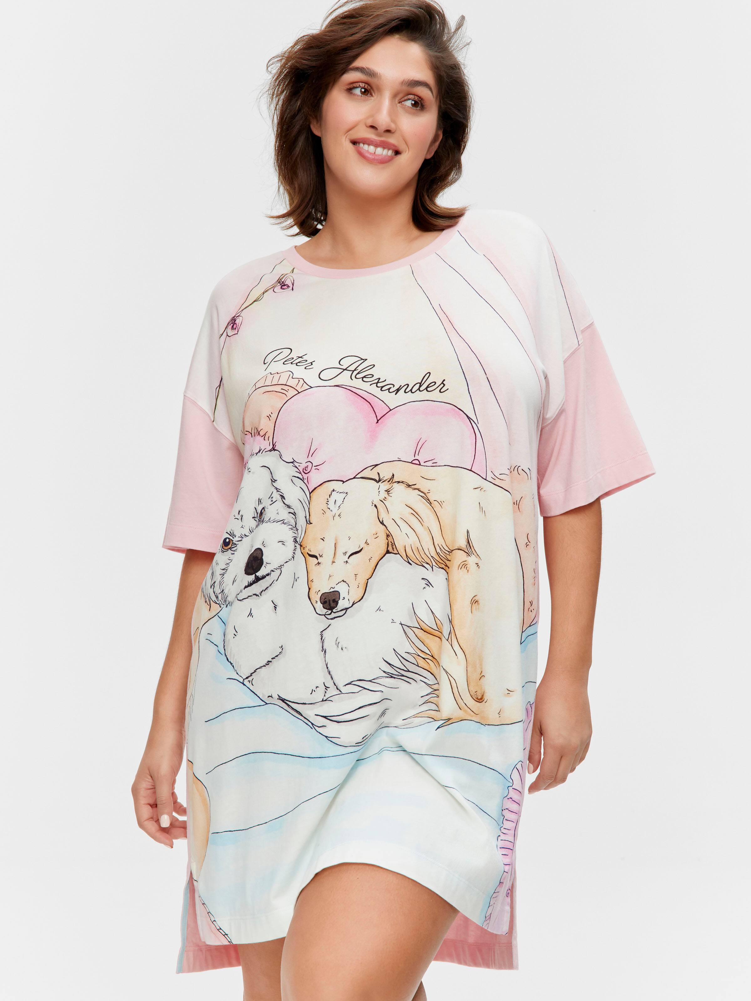 P.A. Plus Dog Nap Split Hem Nightdress