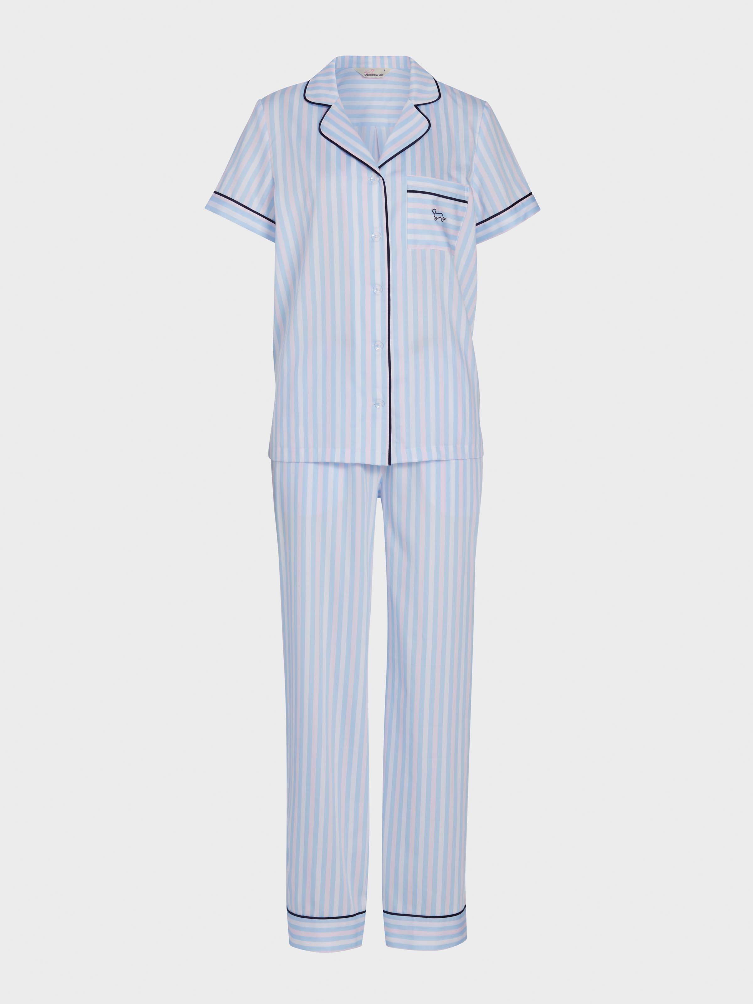 Bedroom Stripe Cotton Sateen Pj Set