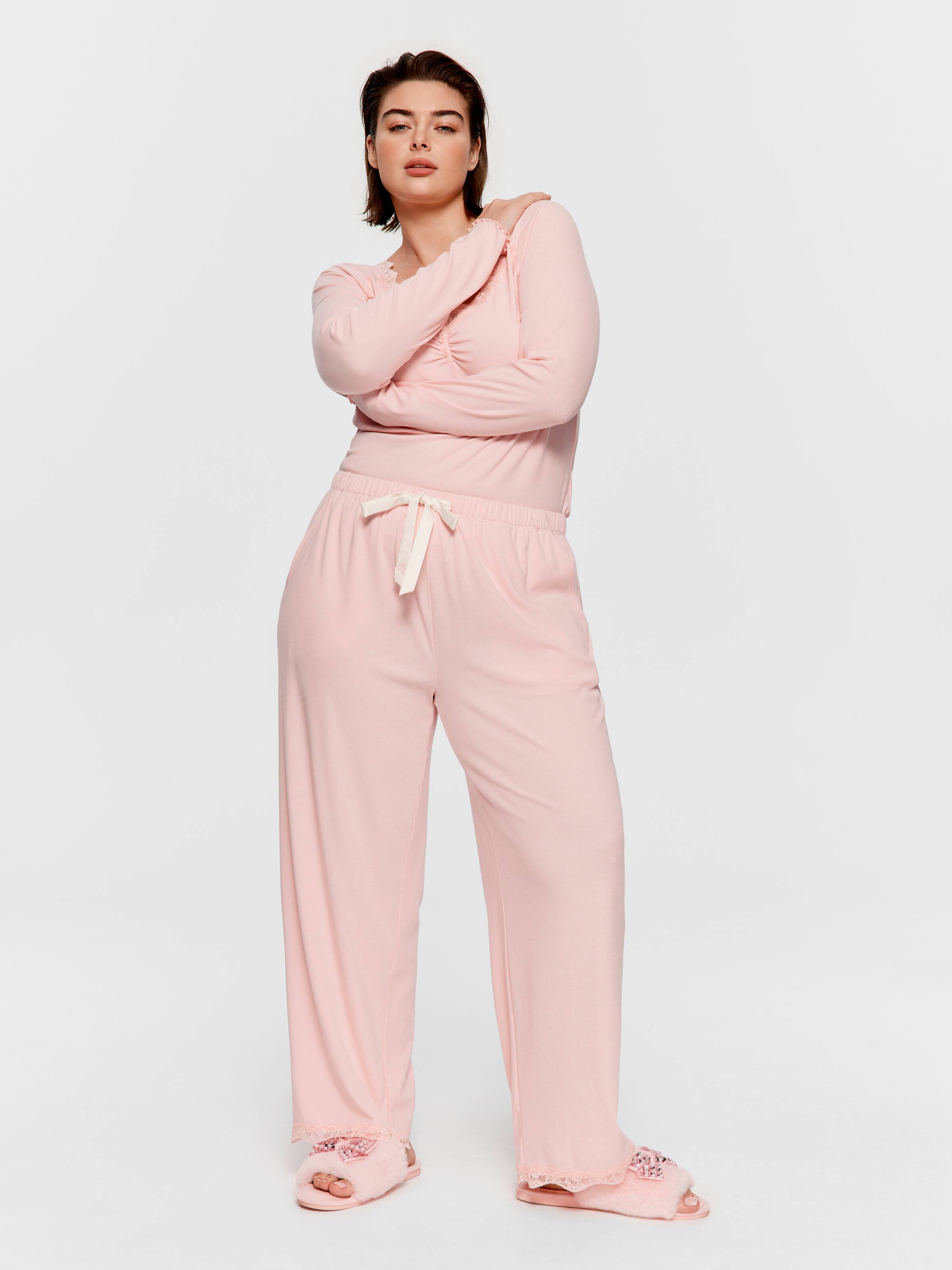 P.A. Plus Peachy Bamboo Rib Pj Bottom