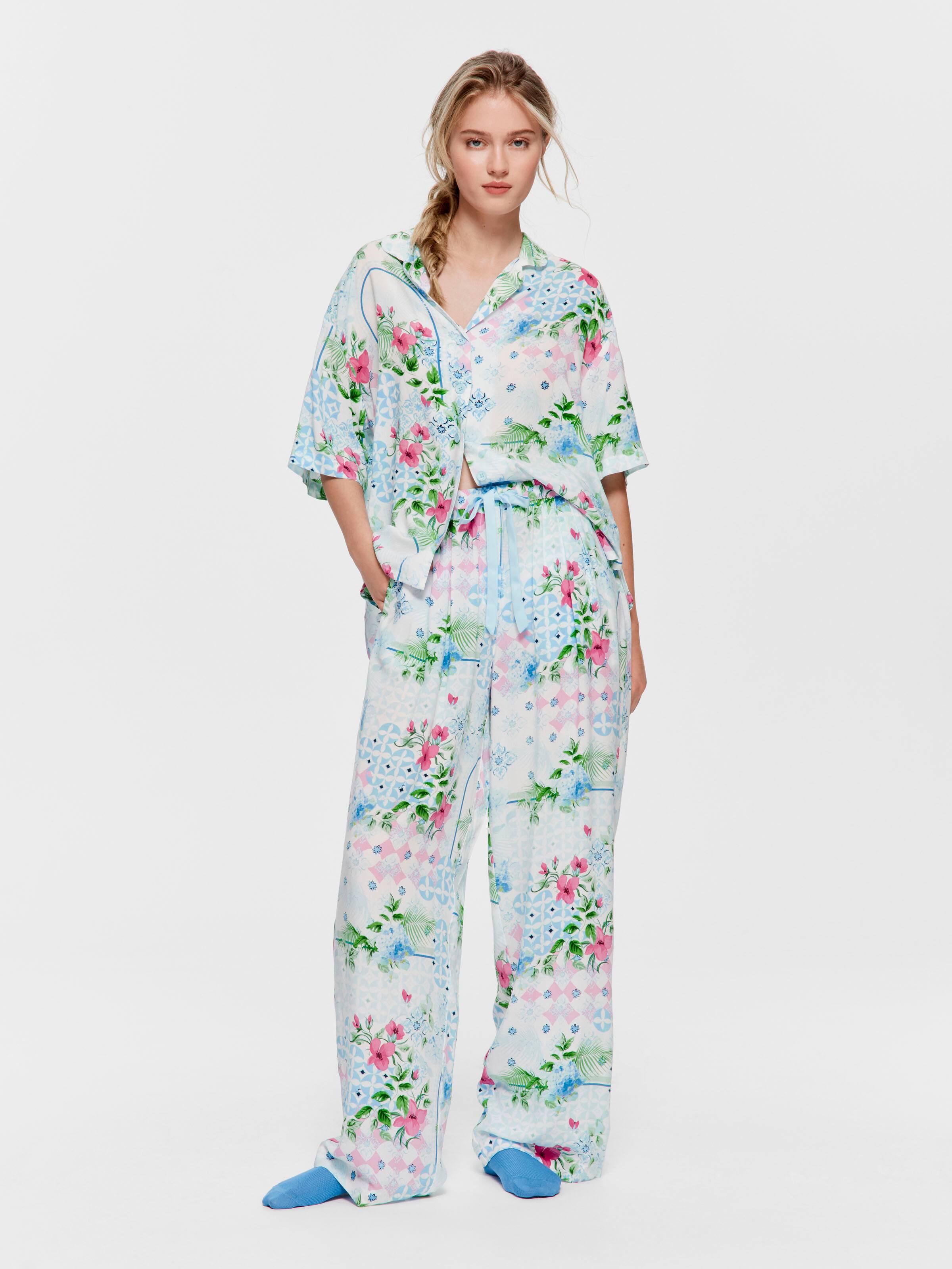 Mediterranean Wide Leg Pj Bottom