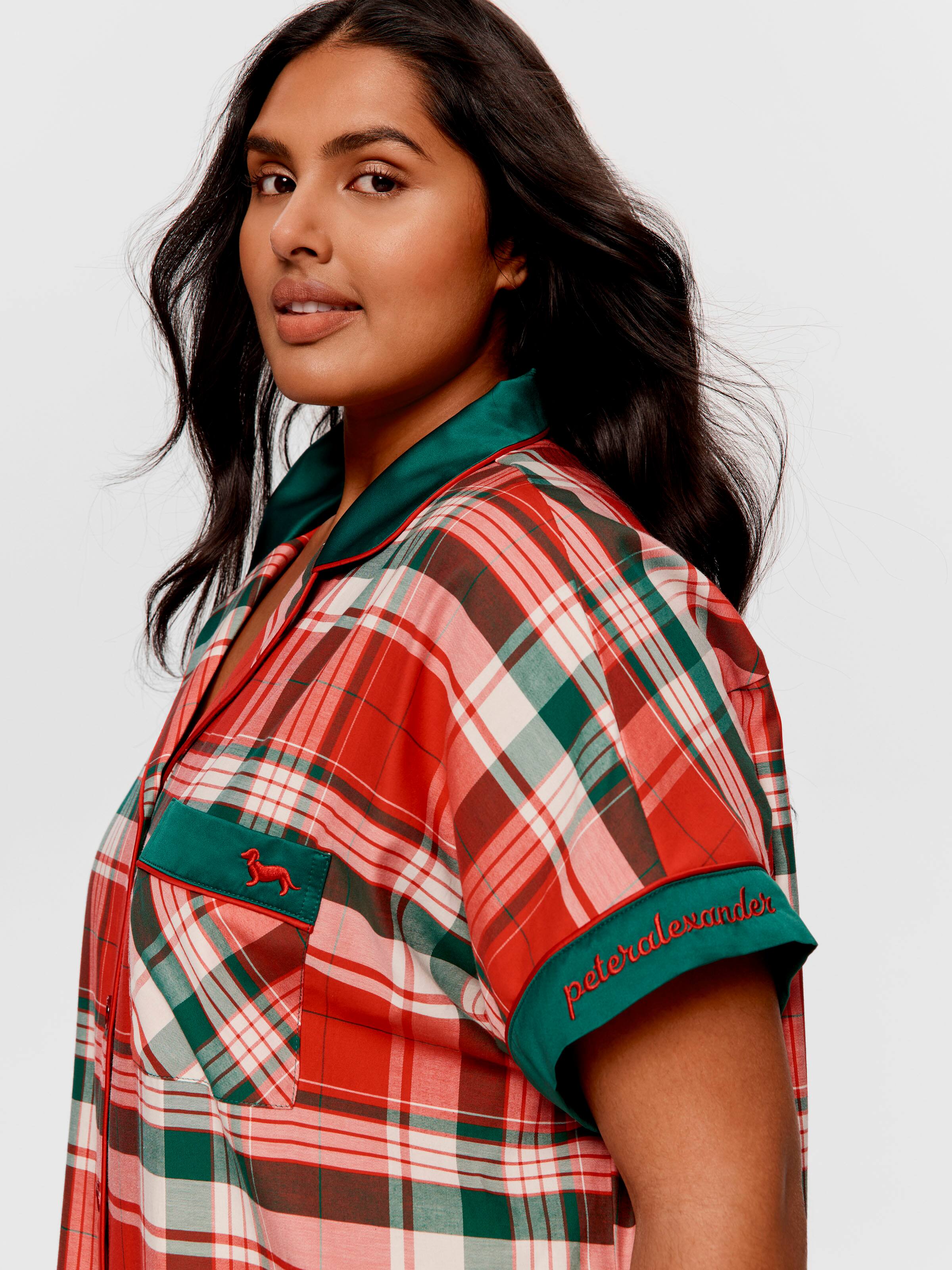 P.A. Plus Tartan Cotton Sateen Nightshirt
