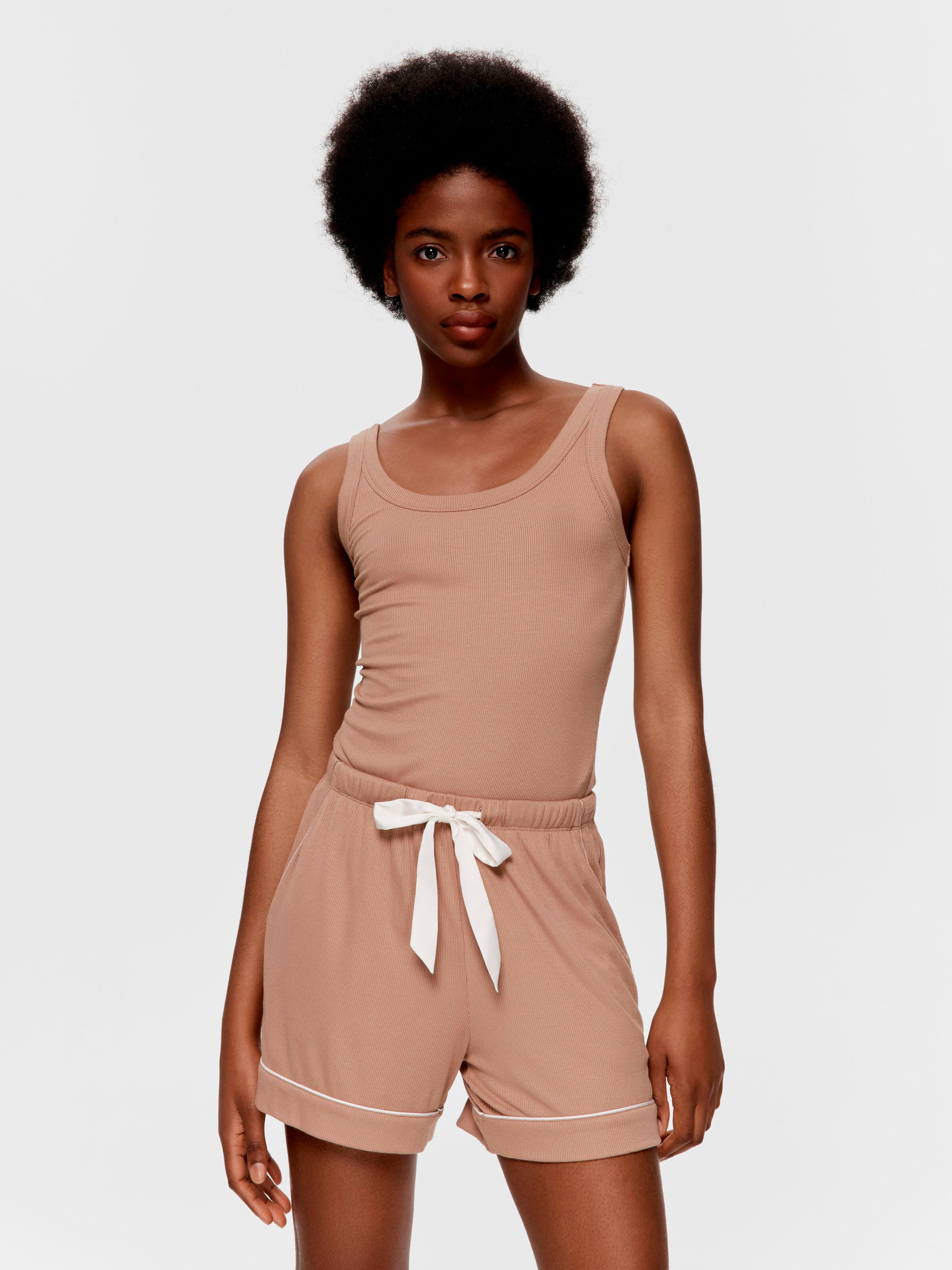 Natural Bamboo Rib Mid Short