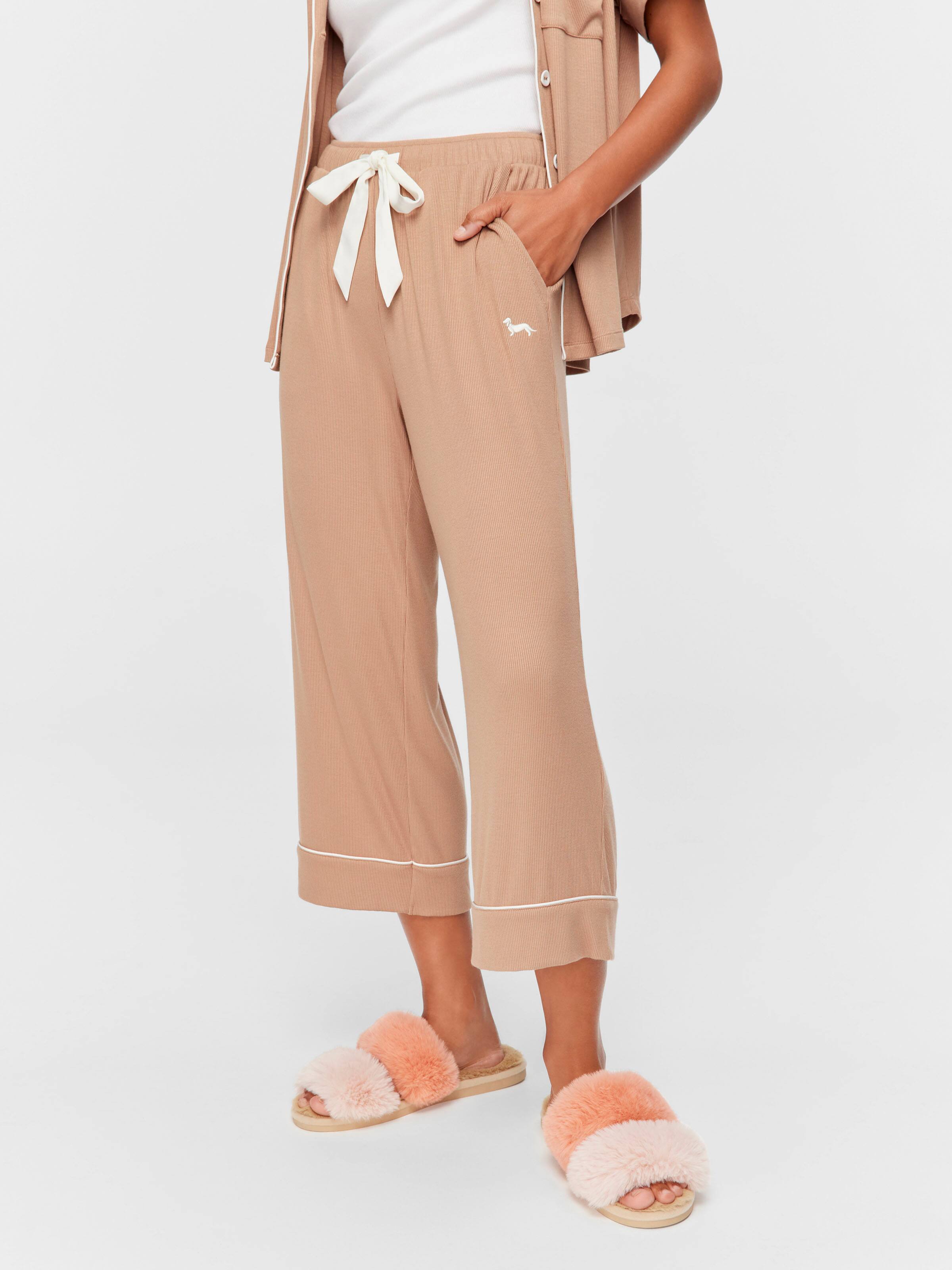 Natural Bamboo Rib 3/4 Length Pj Bottom