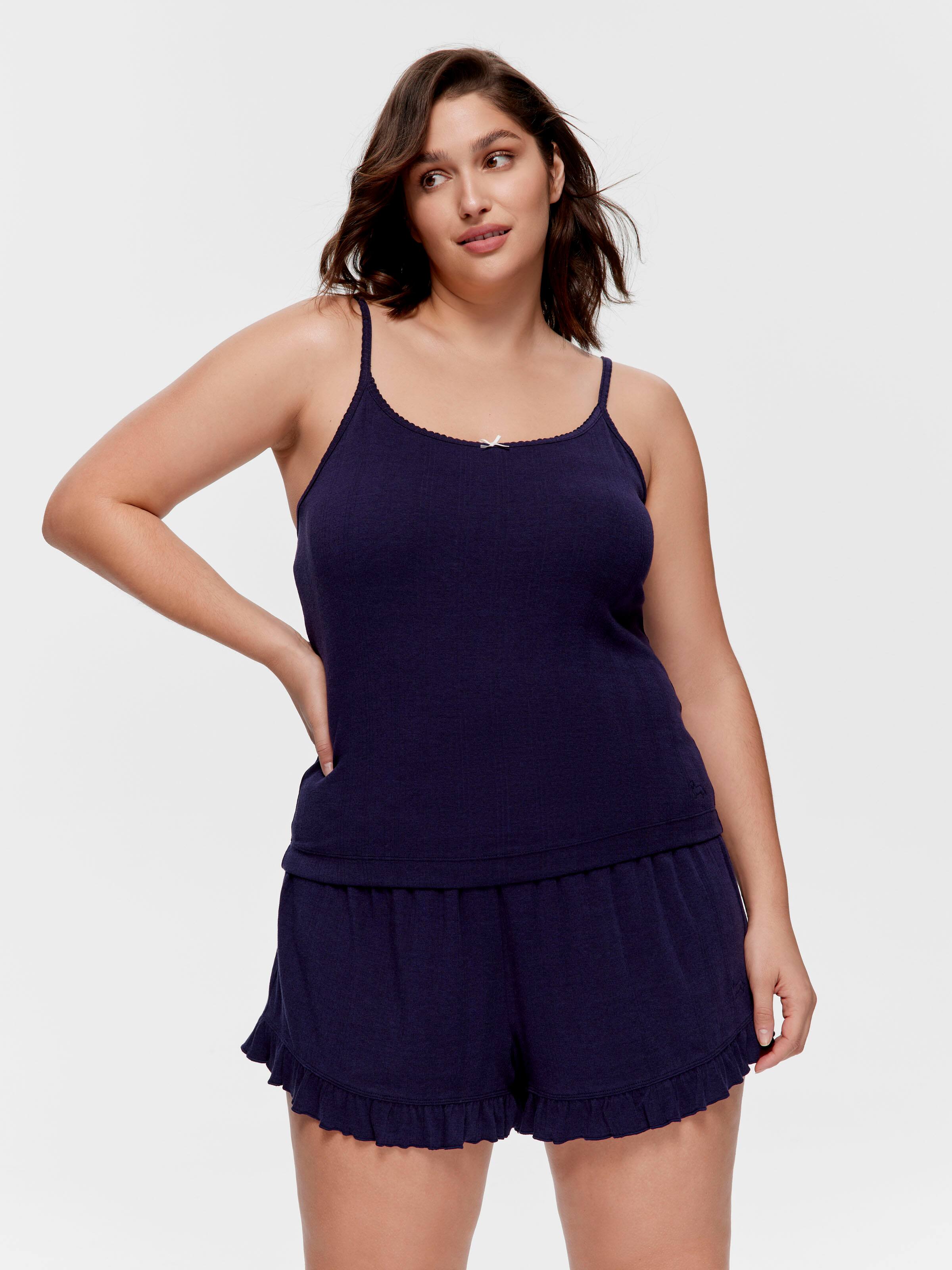 P.A. Plus Navy Pointelle Cami Top