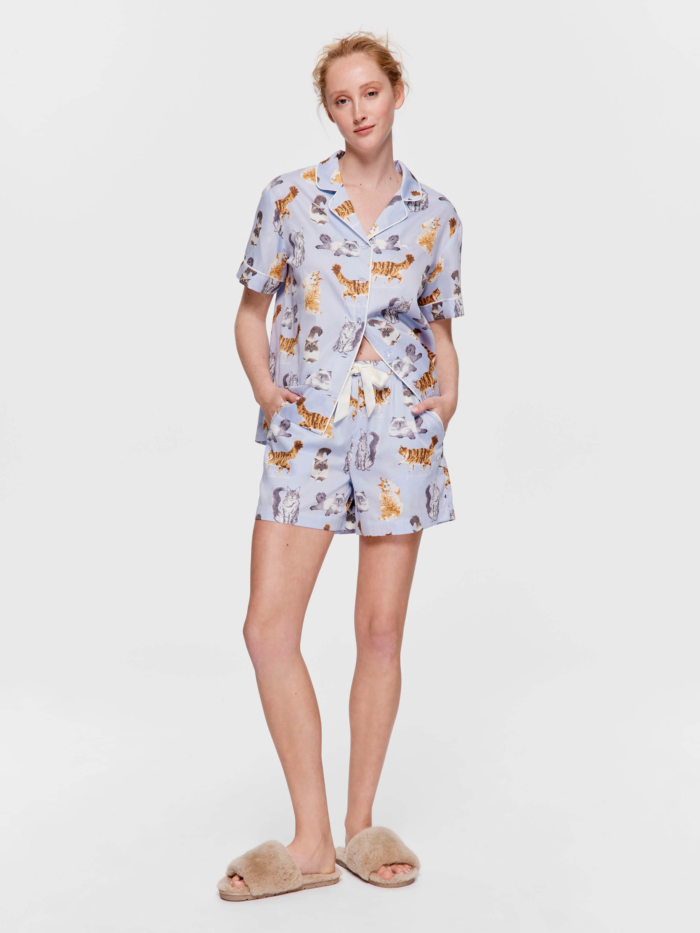 Cats 100% Cotton Mid Short