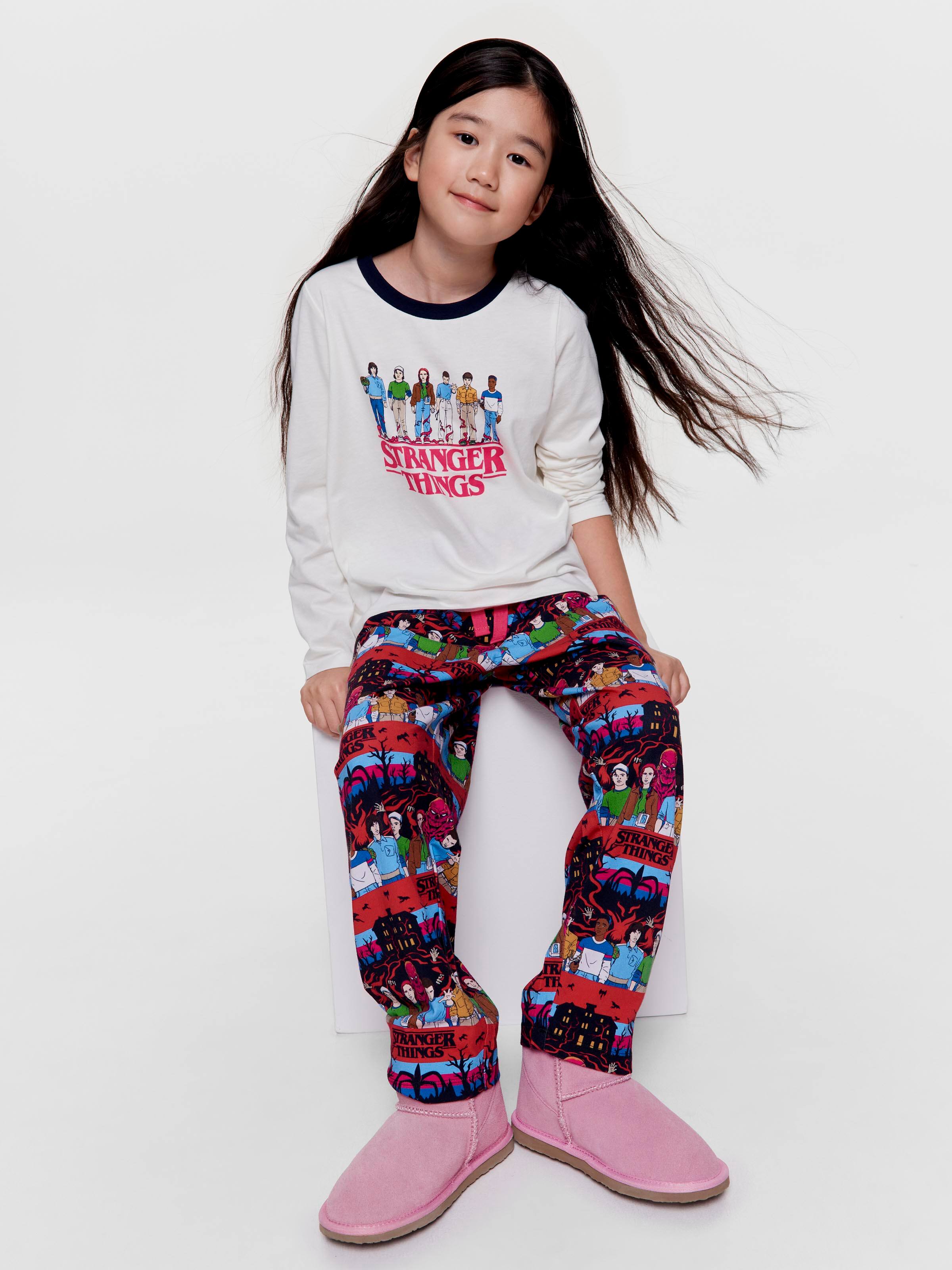 Girls Stranger Things Long Pj Set