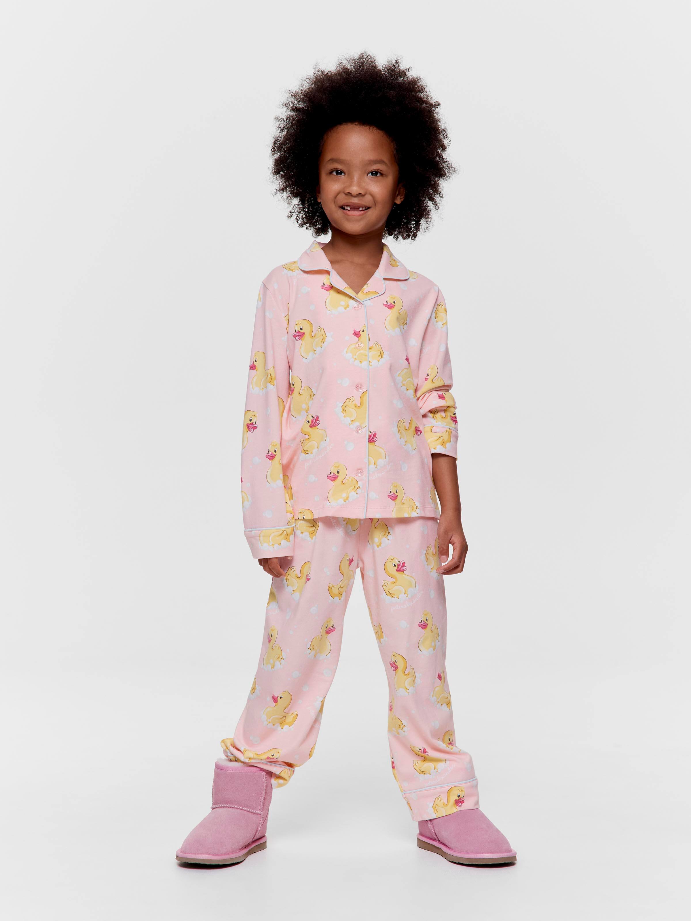 Jnr Girls Rubber Ducks Classic Long Pj Set