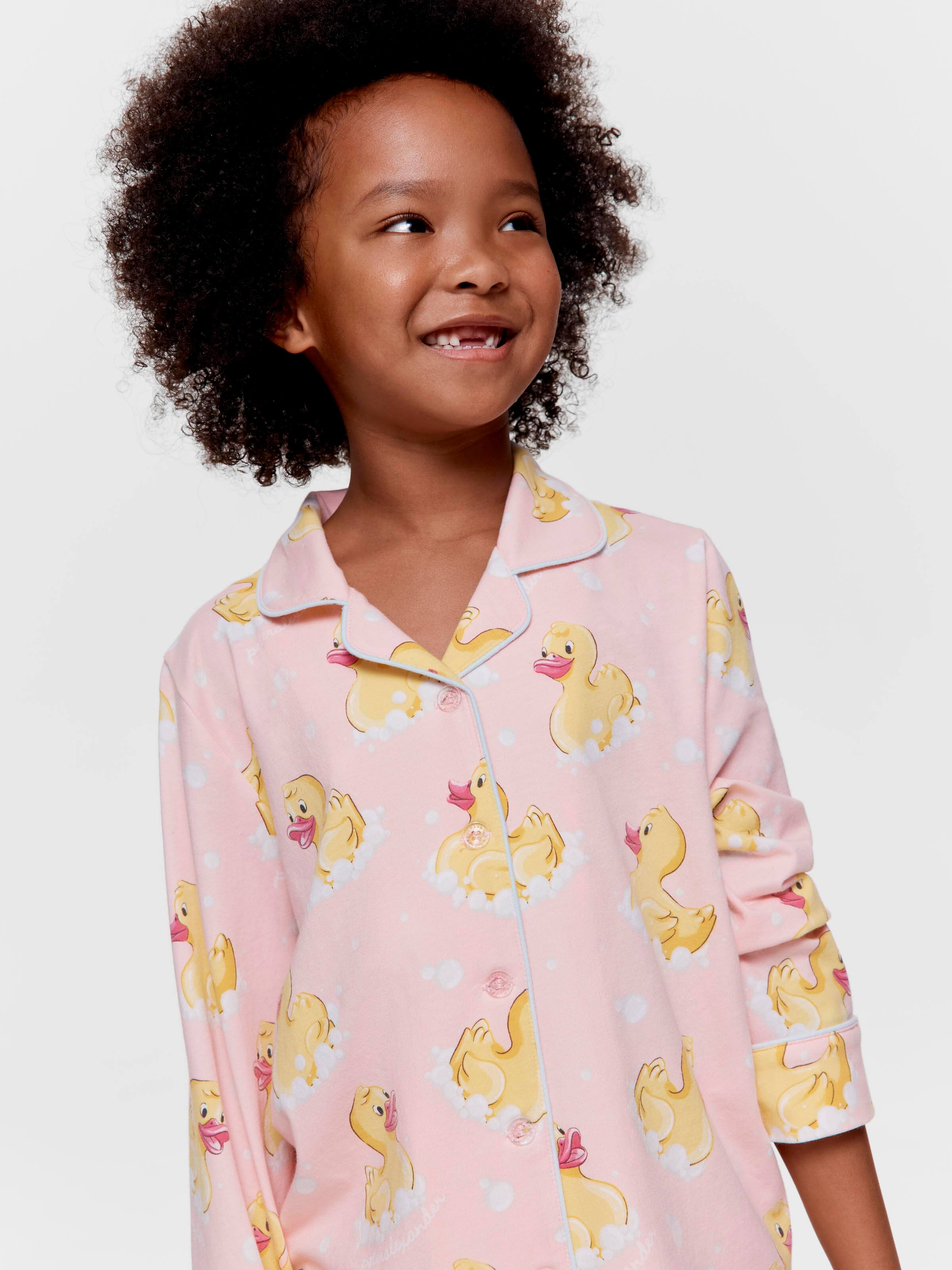 Jnr Girls Rubber Ducks Classic Long Pj Set