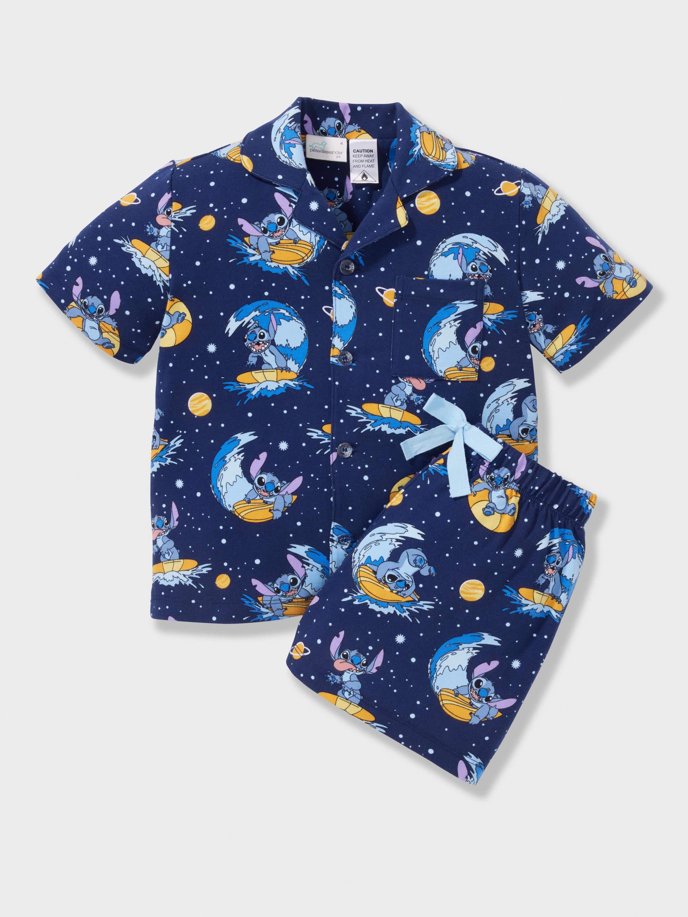 Kids Disney Stitch In Space Short Pj Set