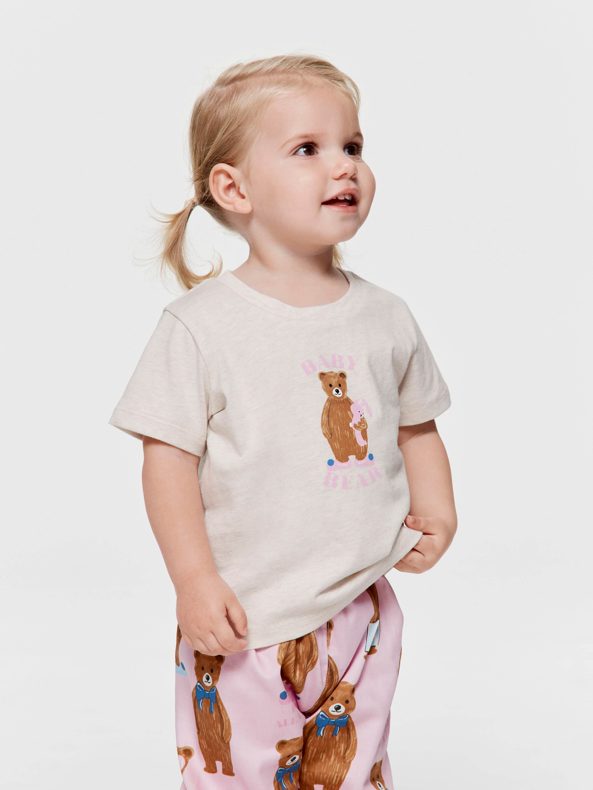 Baby Girl Baby Bear 100% Cotton Long Pj Set