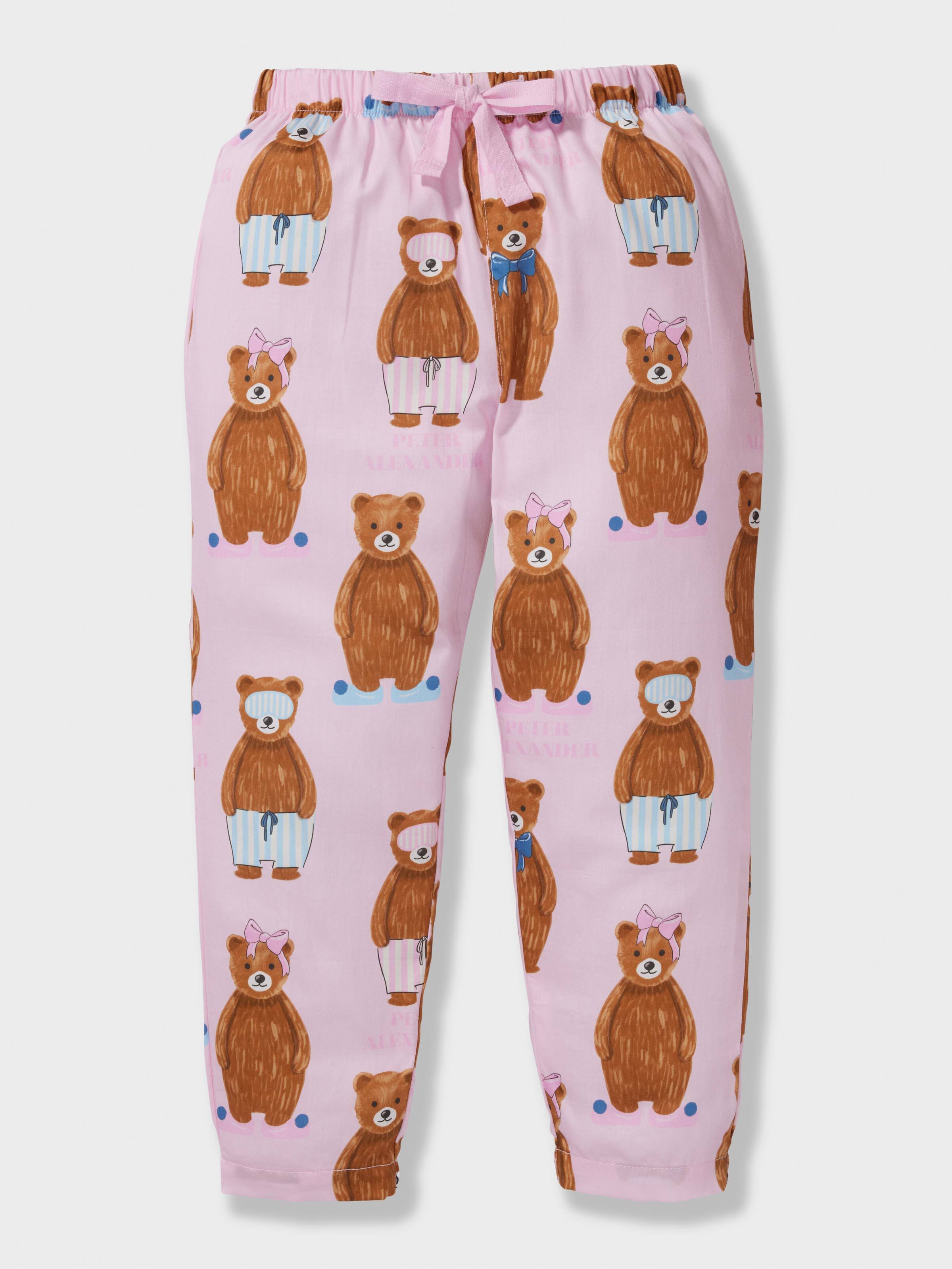 Jnr Girls Bear Cub 100% Cotton Long Pj Set