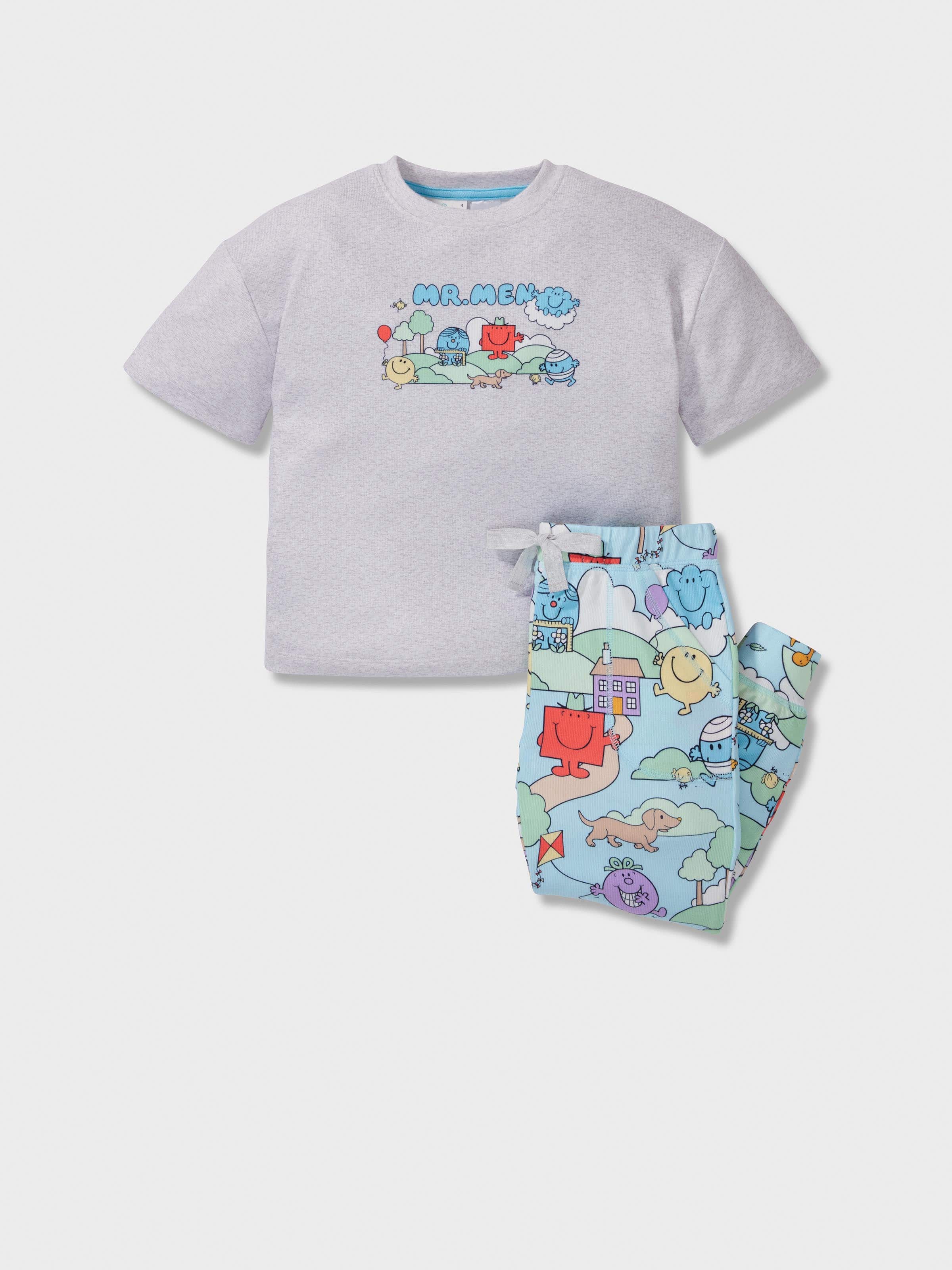 Jnr Boys Mr Men Plush Long Pj Set