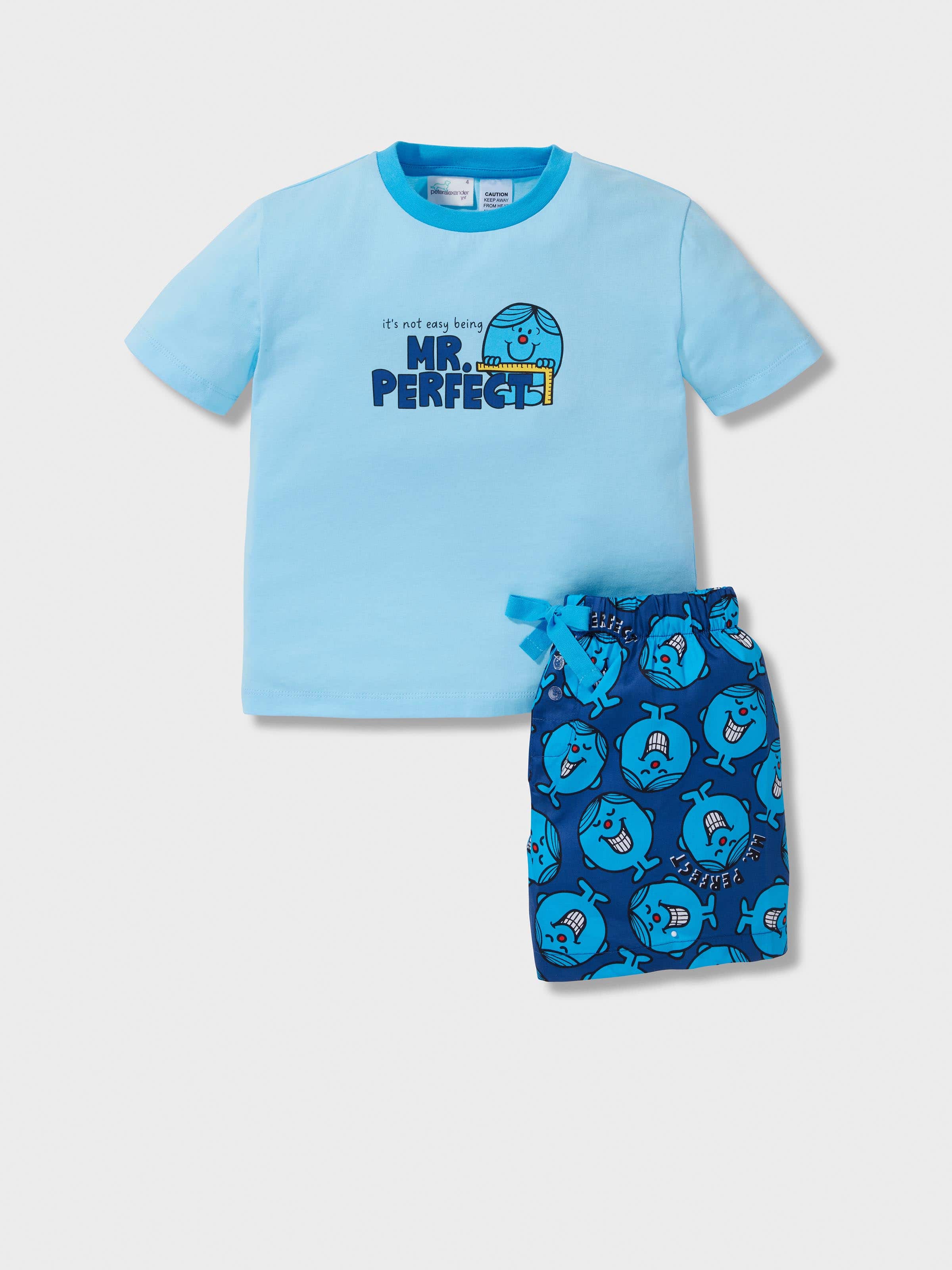 Jnr Boys Mr Perfect 100% Cotton Short Pj Set