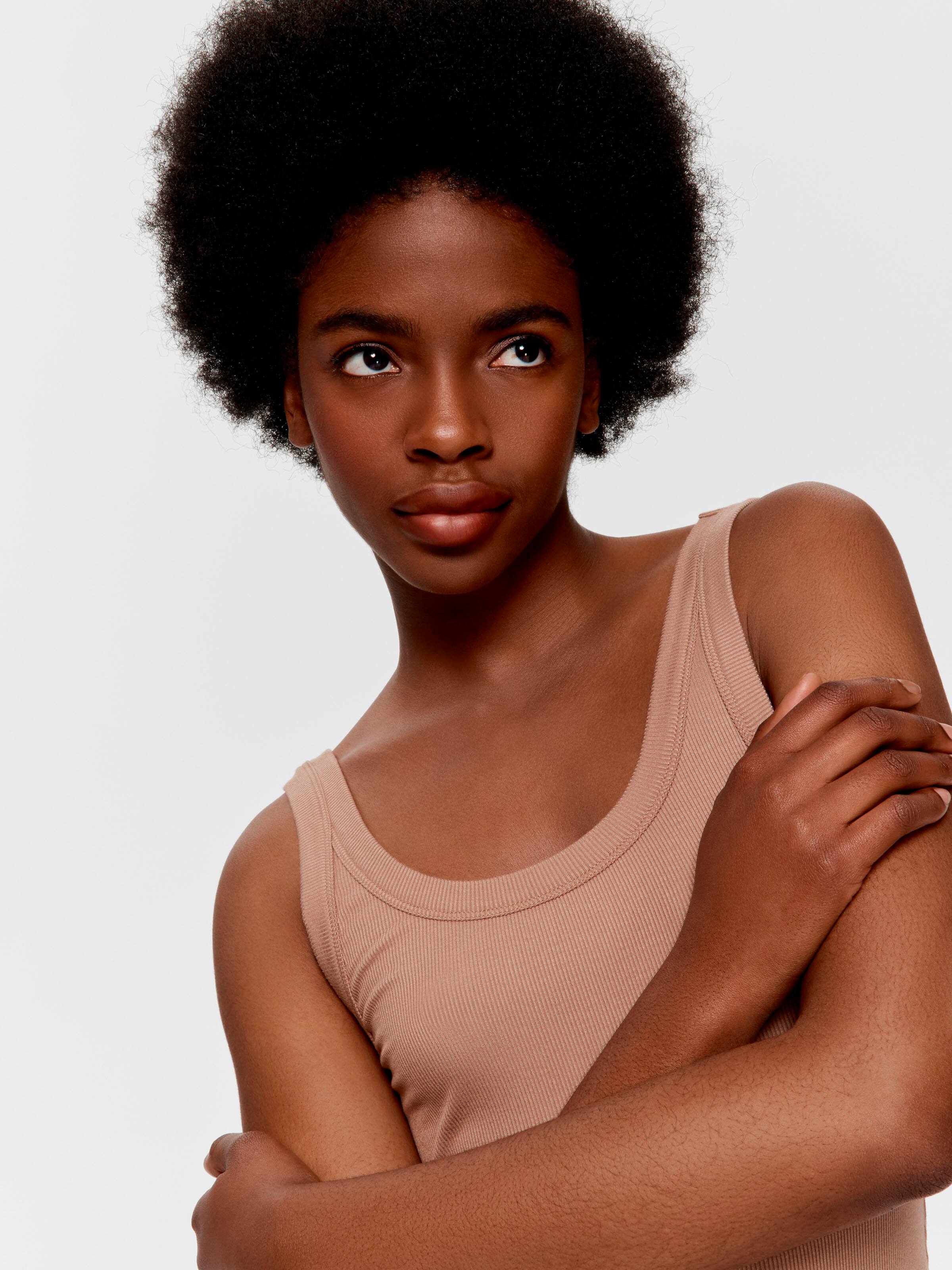 Natural Bamboo Rib Vest Top