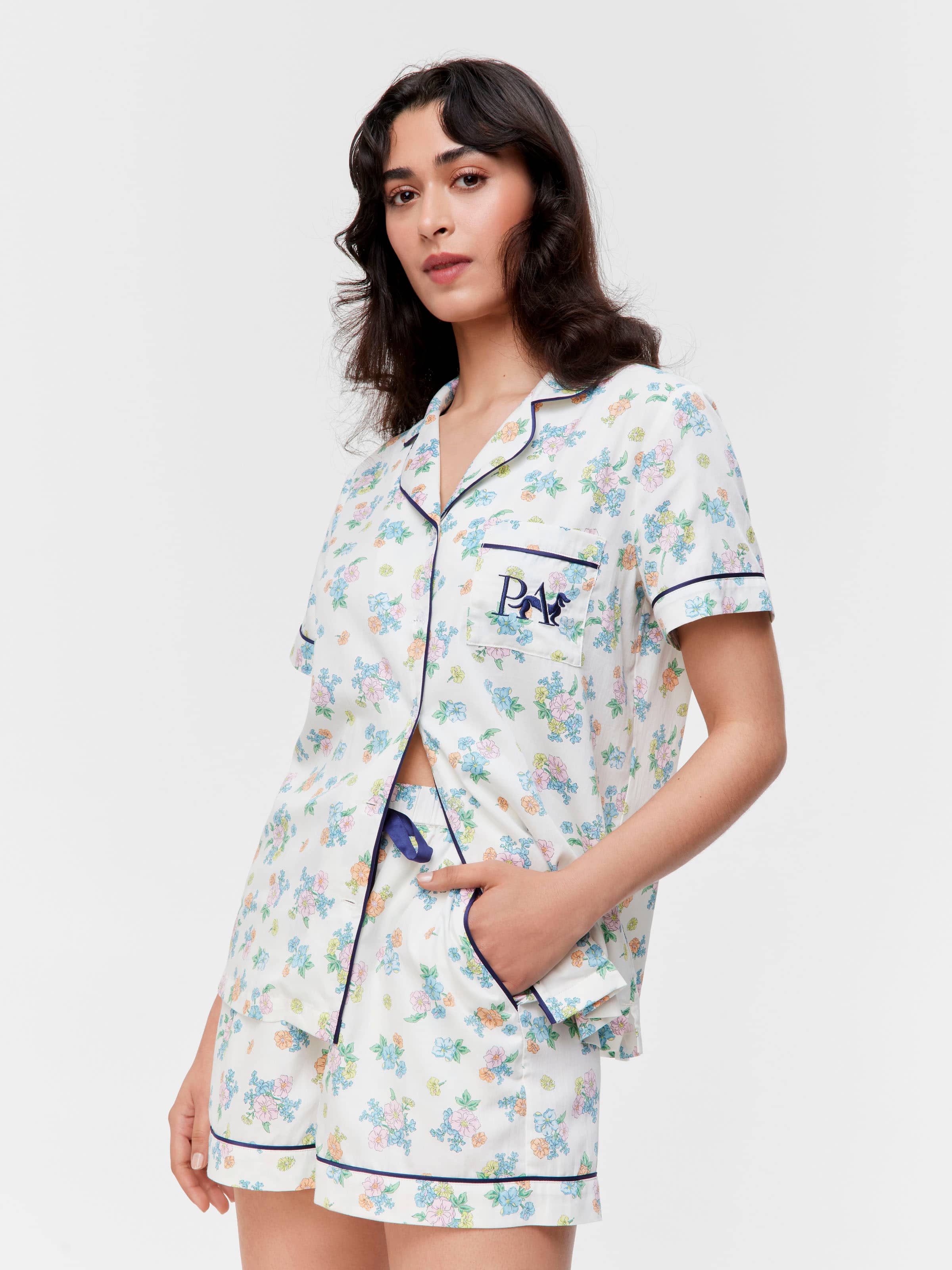Floral 100% Cotton Shortie Pj Set