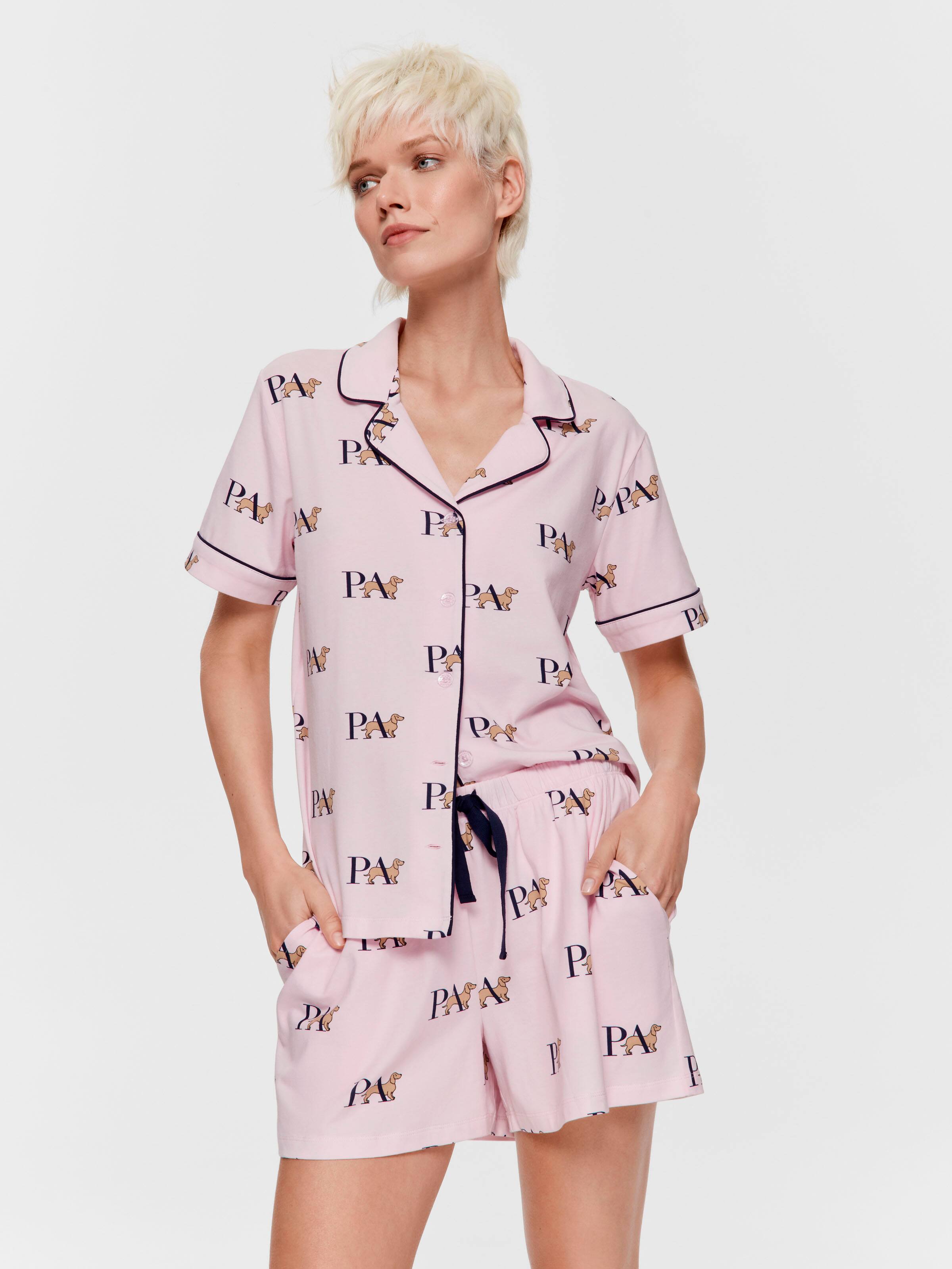 P.A. Logo Shortie Pj Set