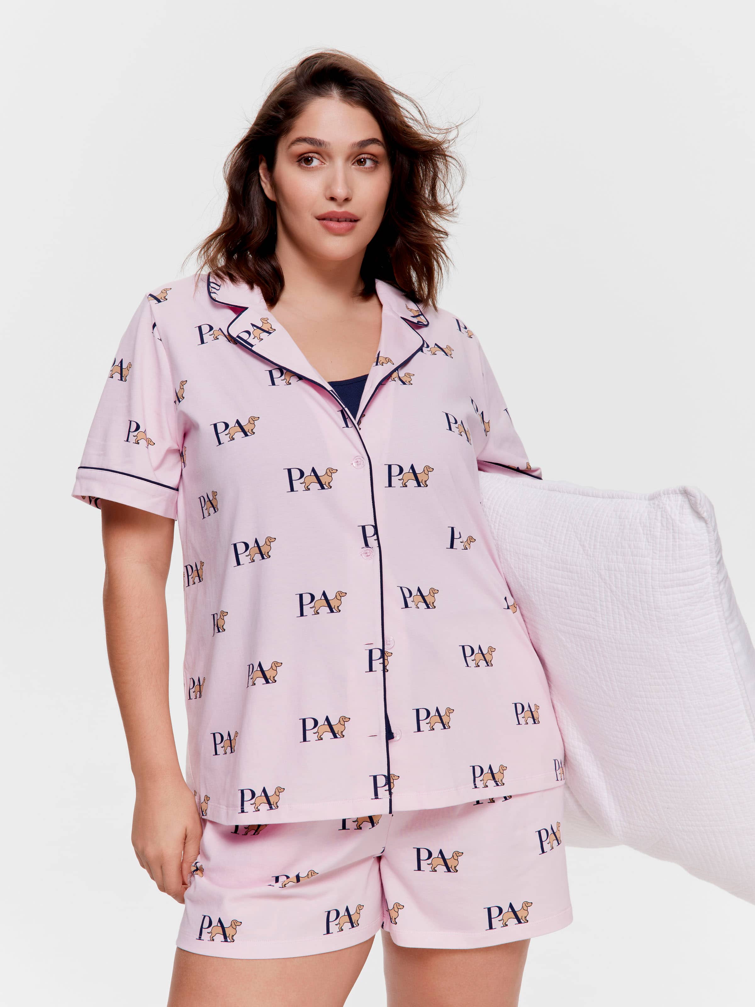 P.A. Plus Logo Shortie Pj Set