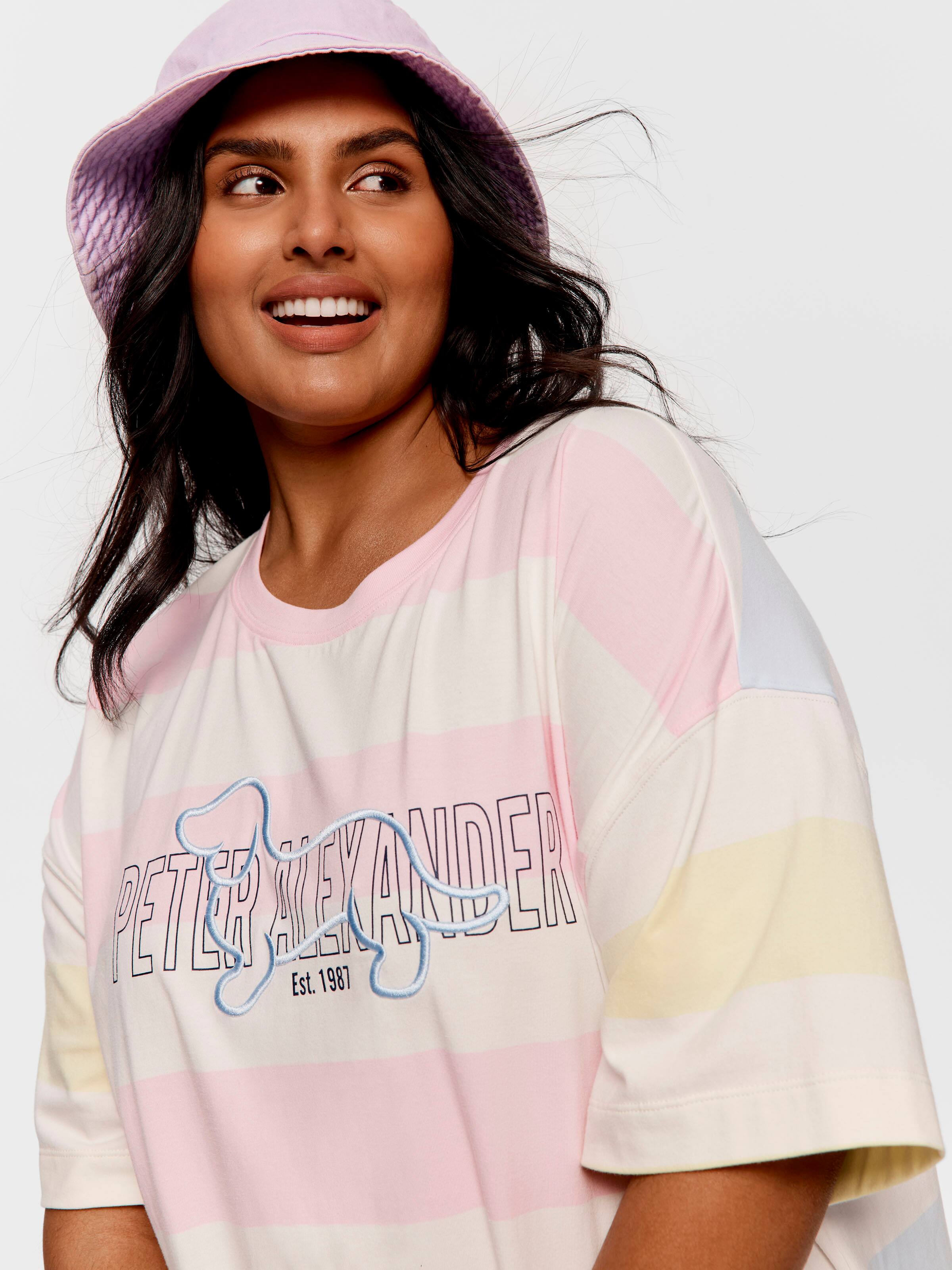 P.A. Plus Peter Alexander Logo Stripe Nightdress