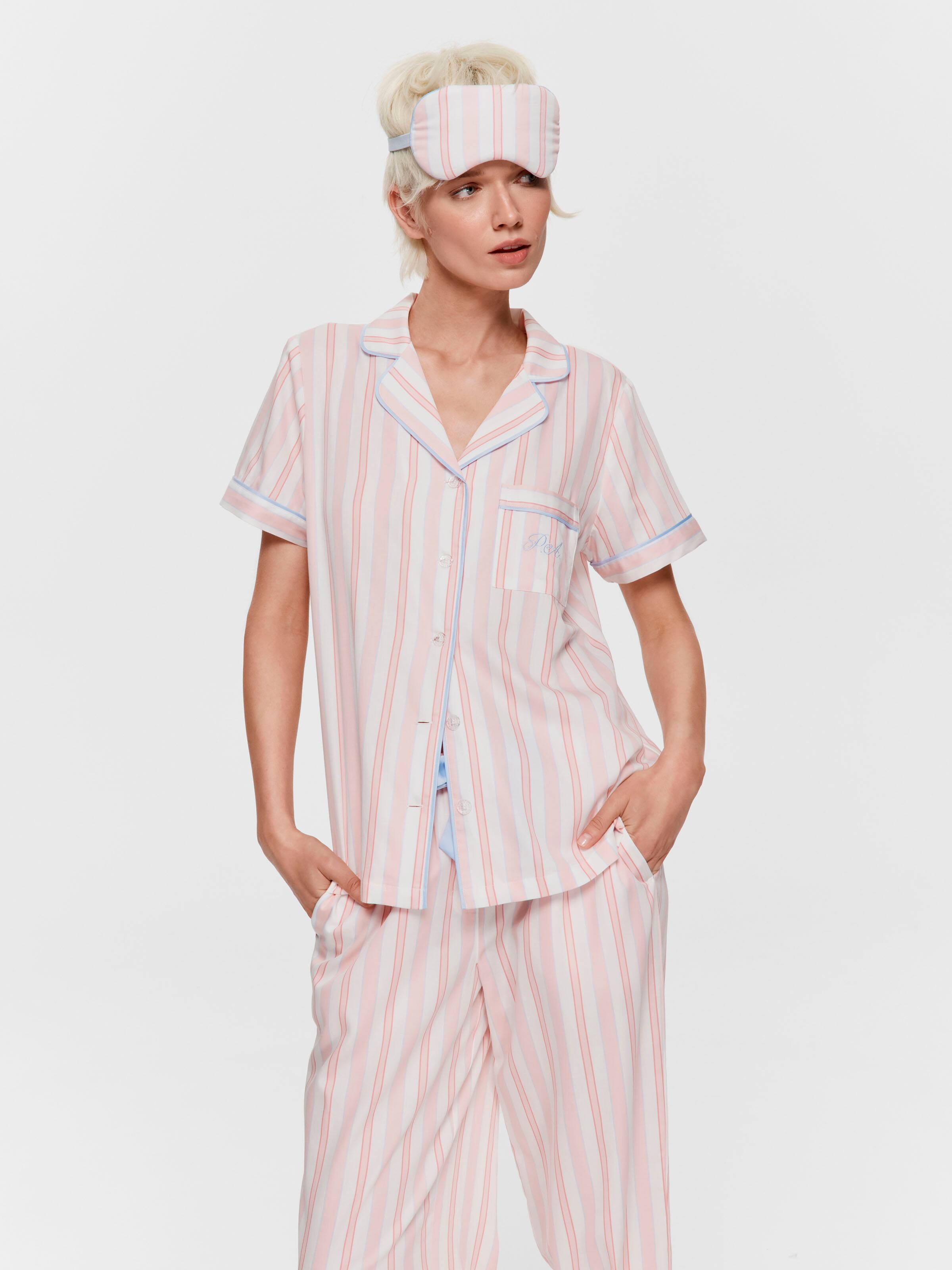 Stripe 100% Cotton Sateen Pj Set