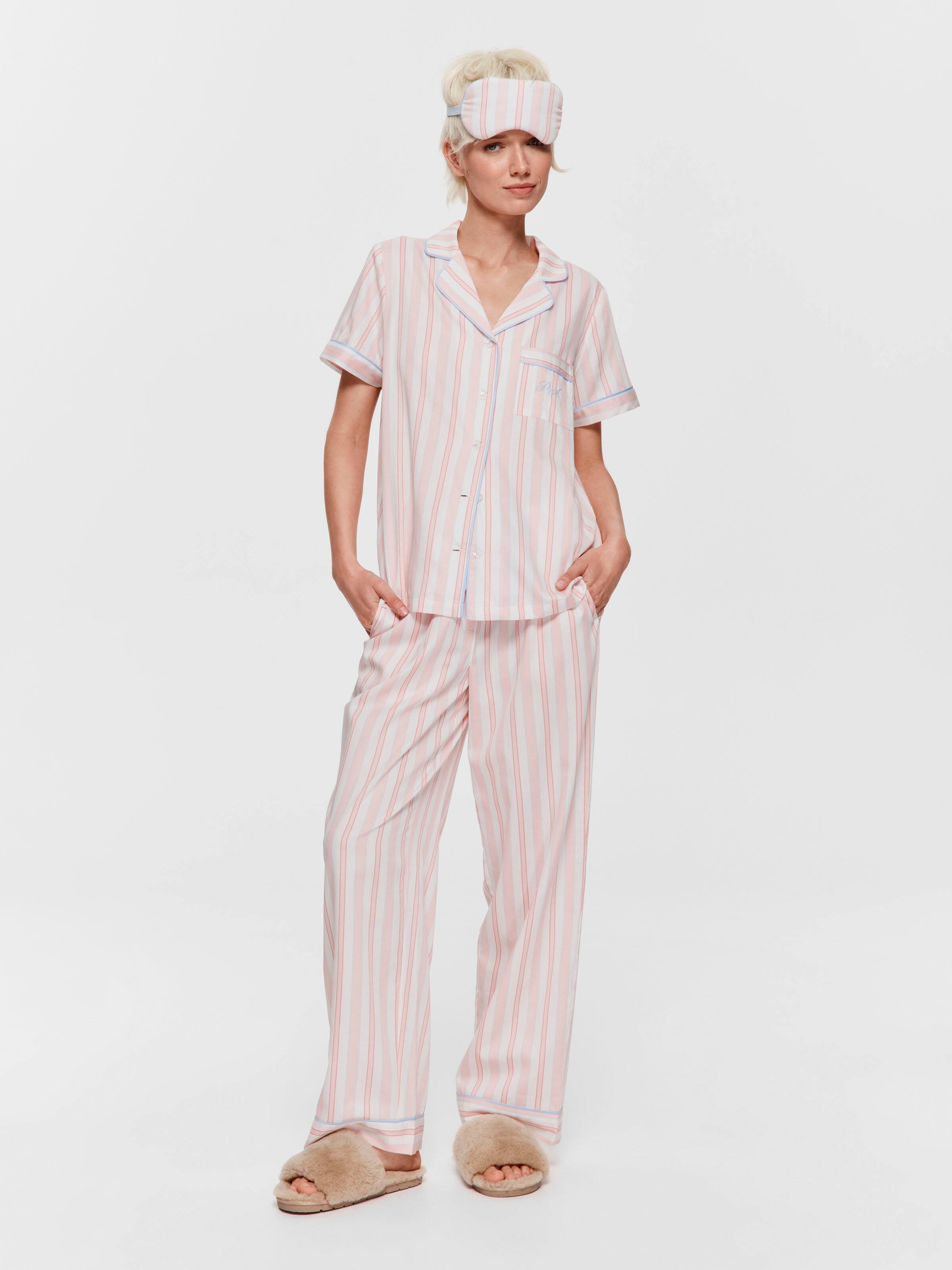 Stripe 100% Cotton Sateen Pj Set